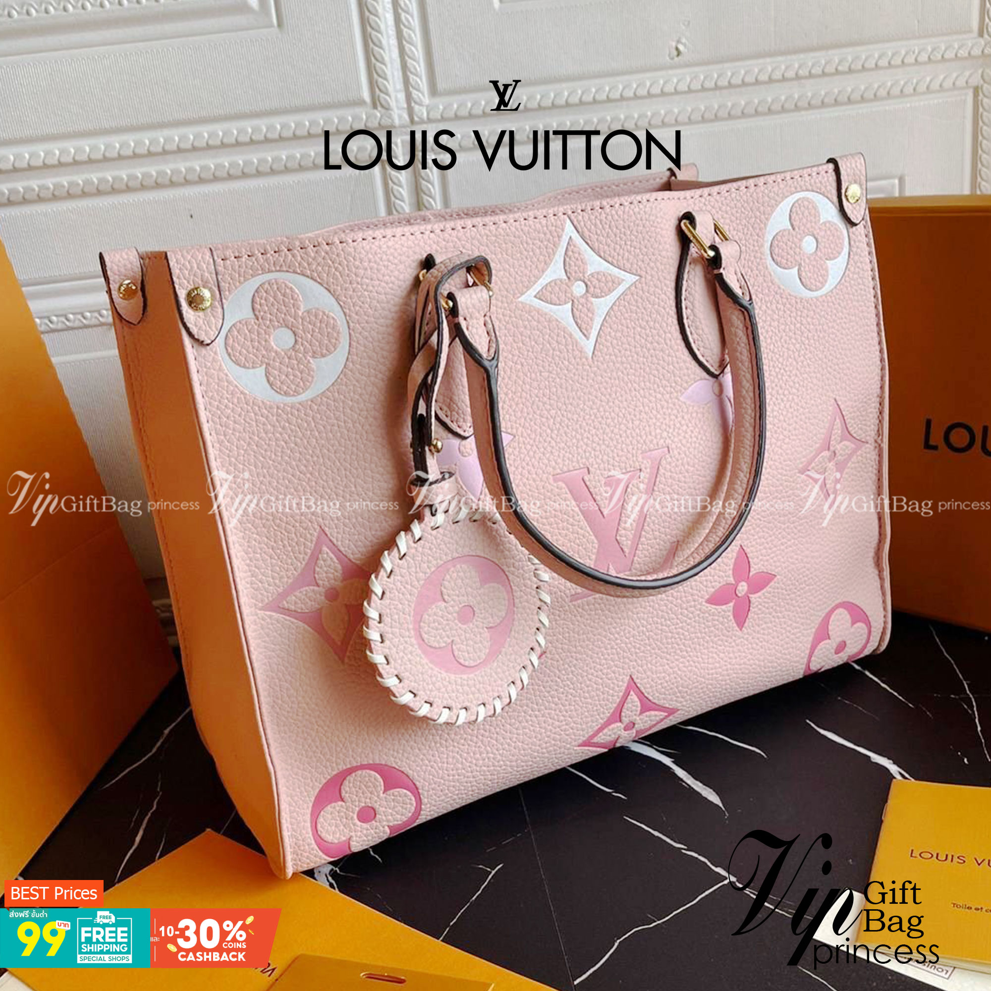 หนังแท้ LOUIS VUITTON Empreinte Monogram Giant By The Pool Onthego พร้อมส่งที่ไทย เกรดใช้งานต่างประเทศได้