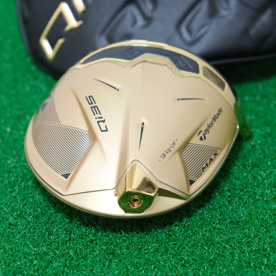 2025 TAYLORMADE QI35 MAX DESIGNER SERIES MATTE GOLD 9.0* DRIVER - HEAD ONLY + HEADCOVER