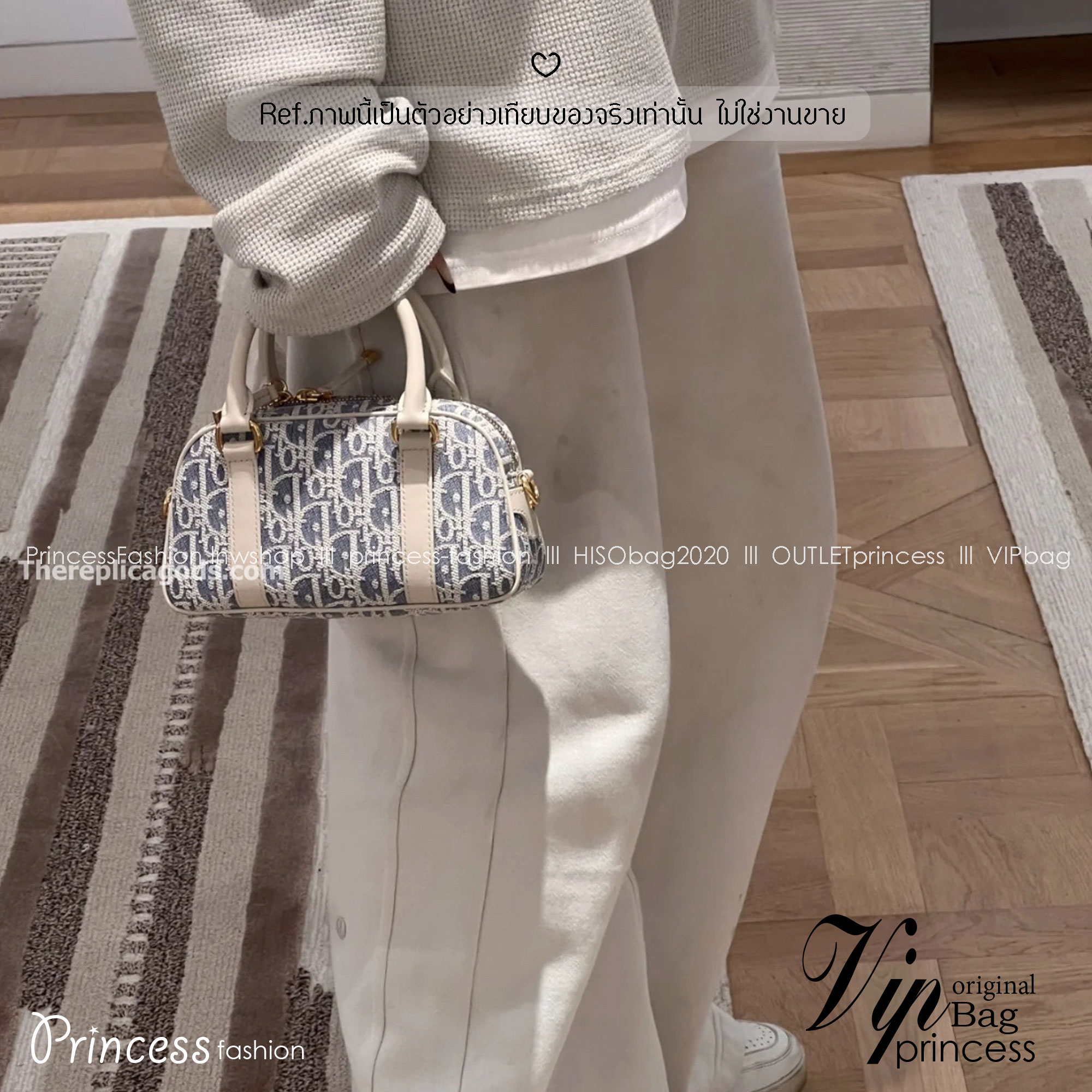 ORI หนังแท้ | DIOR D-Vibe East-West Nano Bag กระเป๋าทรงหมอนไซส์มินิน่ารัก ดีไซน์โบว์ลิ่งรูปทรงทันสมัยใช้งานง่ายจุของสำคัญได้ครบ สวยสง่างามเป็นเอกลักษณ์