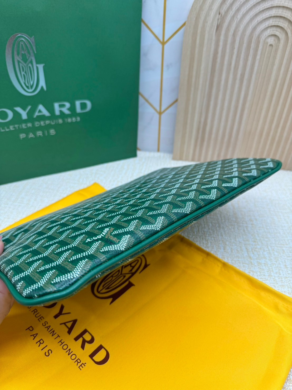 พร้อมส่ง GOYARD CLUTCH BAG unisex 30cm กระเป๋าคลัช ใช้ได้ทั้งชายหญิง เกรดออริ สลับแท้ 1:1 ใช้ต่างประเทศได้ ภาพถ่ายจากงานขายจริง