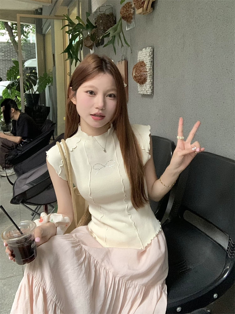 พร้อมส่ง 🍅 Aria tops เสื้อคอเต่าแขนสั้นผ้าคอตตอนเนื้อนิ่มใส่สบายมาก (IN38731)
