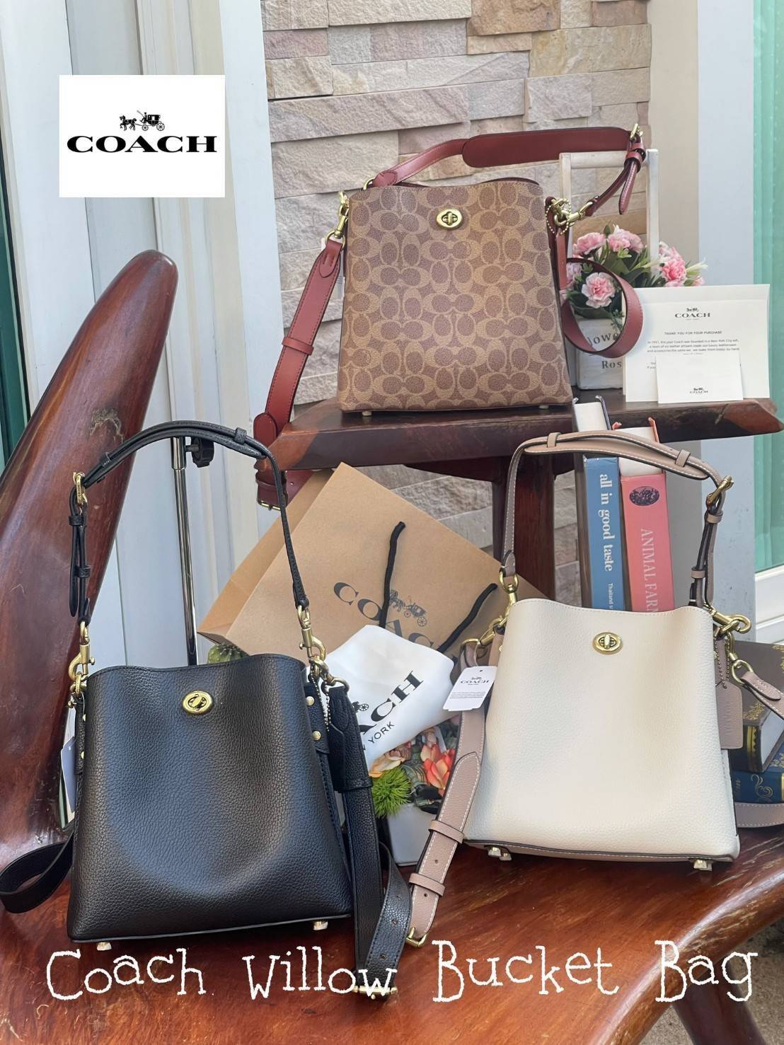 Coach Willow Bucket Bag In Colorblock รุ่นใหม่สุดปัง เป็นกระเป๋าสไตล์ใช้ได้ทุกวัน จุของได้เยอะและน้ำหนักเบา ไซส์กลางใช้หนังลายกรวด มีช่องใส่ของ 2 ช่องและมี 1 ช่องซิปตรงกลางไว้สำหรับใส่ของสำคัญ เปิดปิดแบบ turnlock ถือคล้องแขนหรือสะพายไหล่หรือสะพายข