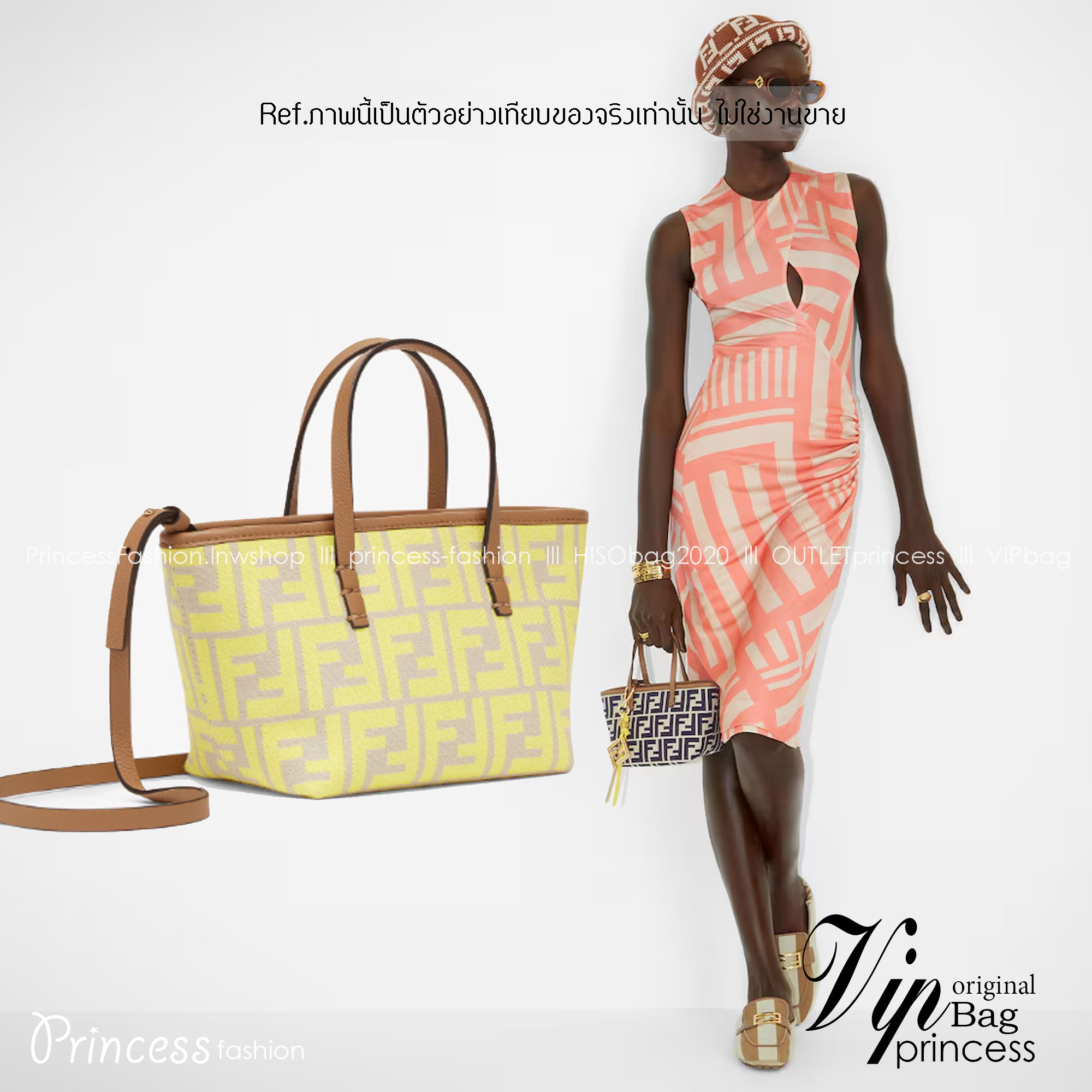 Fendi Roll Mini FF jacquard mini bag / YSL TOTE BAG MINI กระเป๋าสะพายทรงโท้ทไซส์มินิ เกรดออริ 1:1 ใช้งานต่างประเทศได้