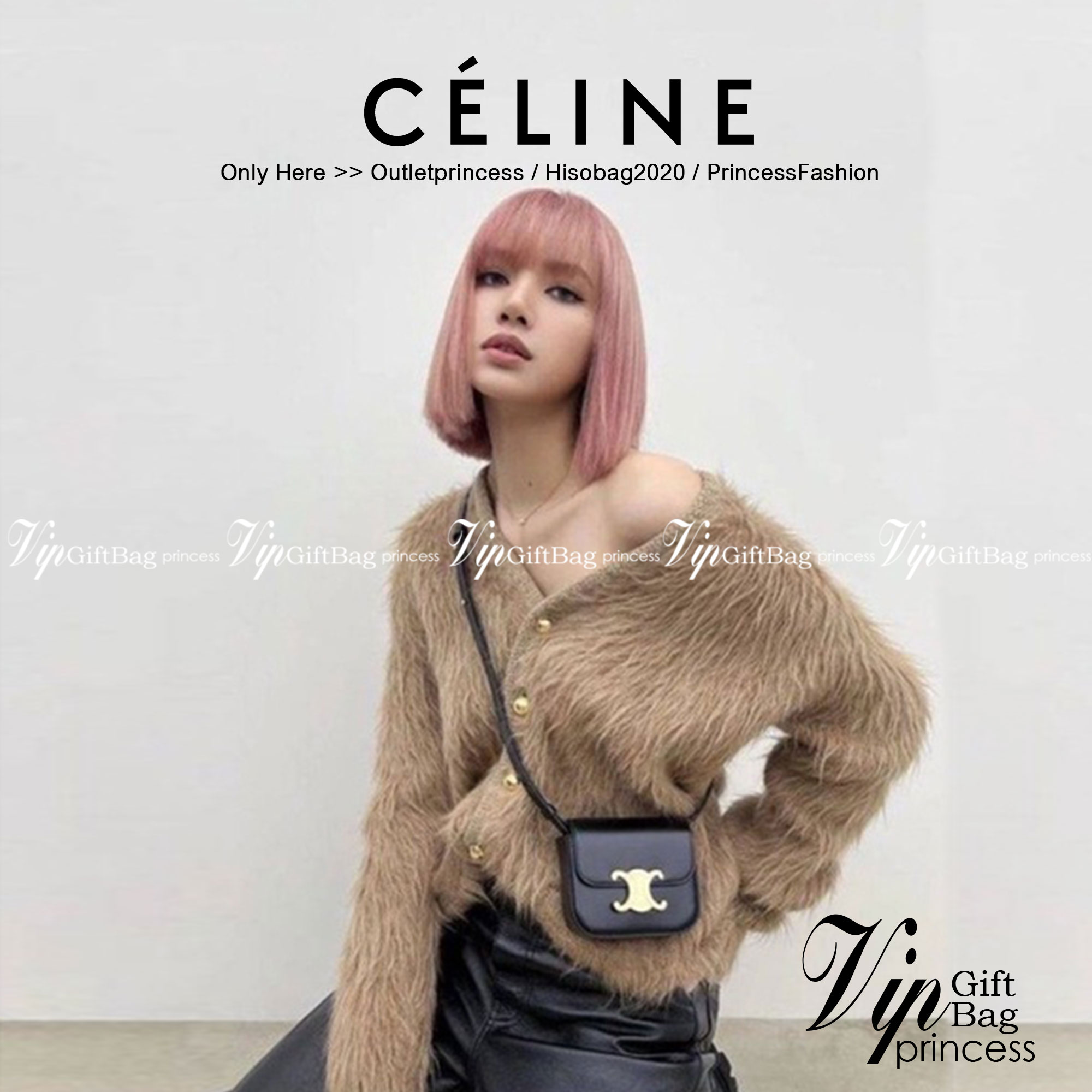 หนังแท้ CELINE MINI TRIOMPHE IN TRIOMPHE CANVAS AND CALFSKIN ใบเล็กน่ารัก งานหนังแท้ทั้งใบ กระเป๋ามินิทรงชิค ดีไซน์รูปกล่องสุดแสนมินิมอล สามารถสะพายแบบ Crossbody และยังเป็น Belt Bagได้อีกด้วย แบบไม่มีตกยุค ด้านหน้าโดดเด่นด้วยโลโก้สีทอง เป็นอีกหนึ่งตัวเลือ
