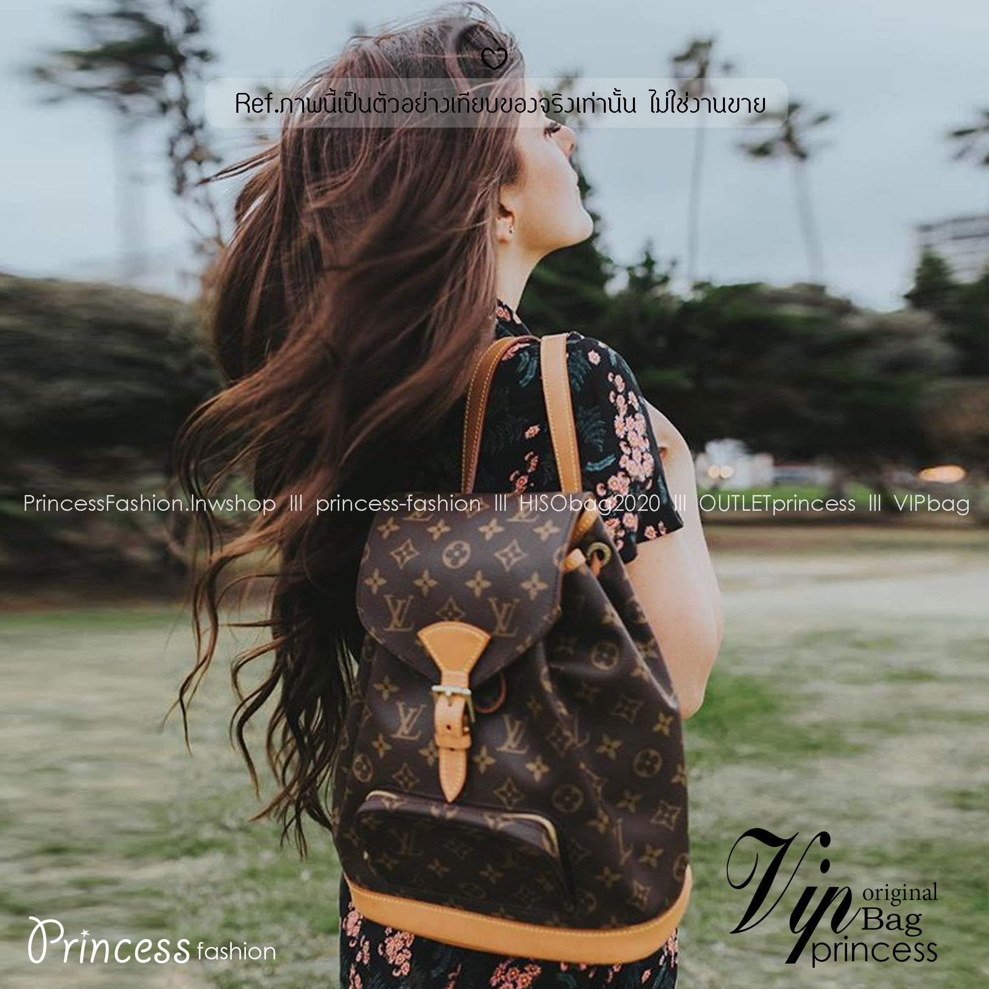 LV Montsouris Backpack Monogram Canvas กระเป๋าเป้งานแบรนด์หรู สวยโดดเด่นทันสมัยตลอดกาล เกรดออริ เทียบแท้ 1:1 ใช้งานต่างประเทศได้