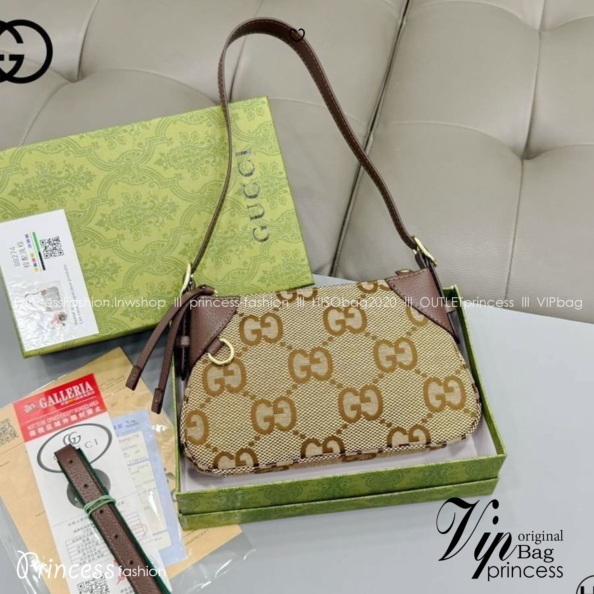 GUCCI GG Emblem small shoulder bag กระเป๋าสะพายคอลใหม่ทรงพอช ได้รับแรงบันดาลใจจากโลกแห่งการขี่ม้าดีไซน์คลาสสิคคงความเอกลักษณ์ สะพายไหล่ได้อย่างสง่างาม ขนาดน่าใช้มากๆ