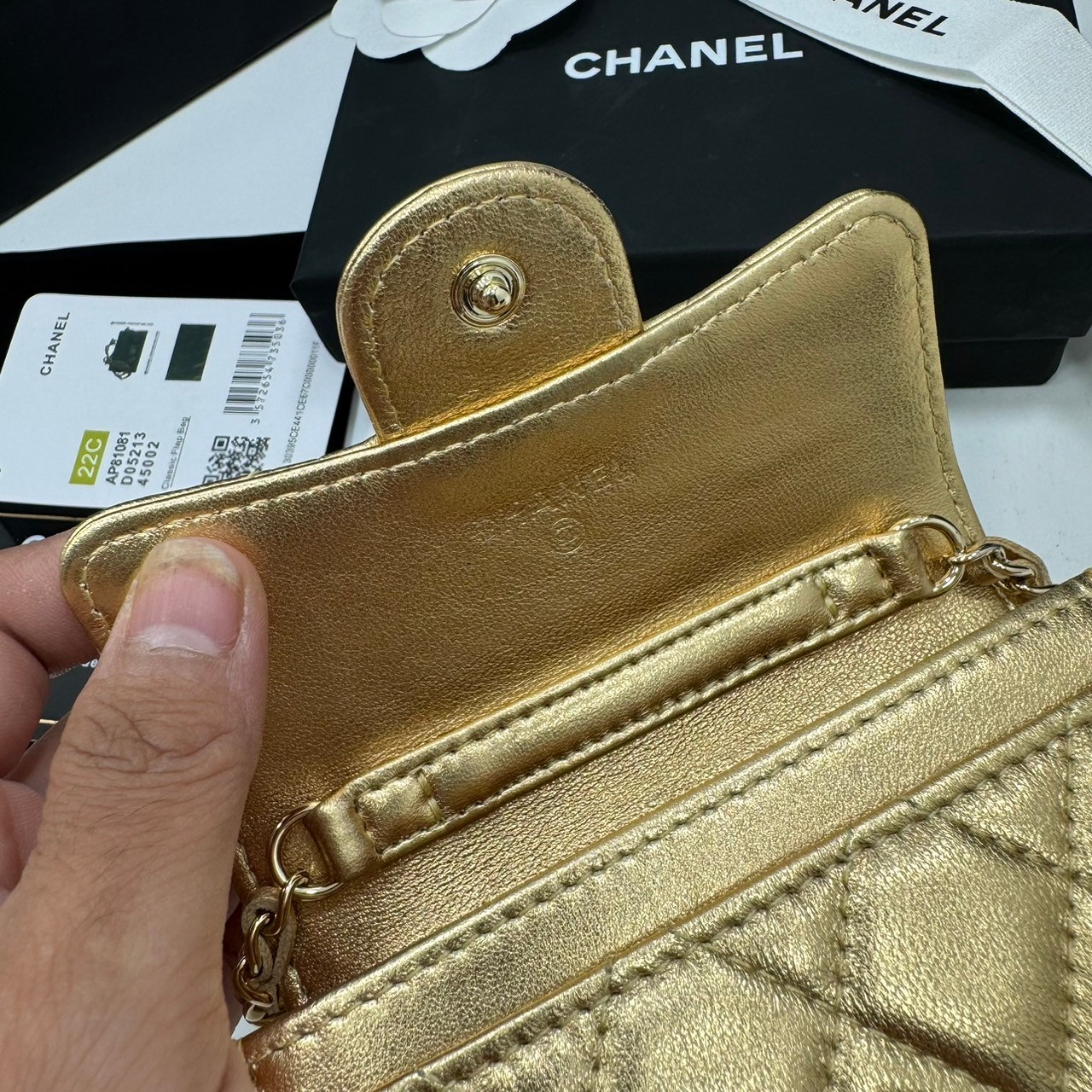 CHANEL mini wallet on chain crossbody กระเป๋าสตางค์พร้อมสายสะพายไซส์มินิ เกรดออริ 1:1 ใช้งานต่างประเทศได้ ภาพถ่ายจากงานขายจริง