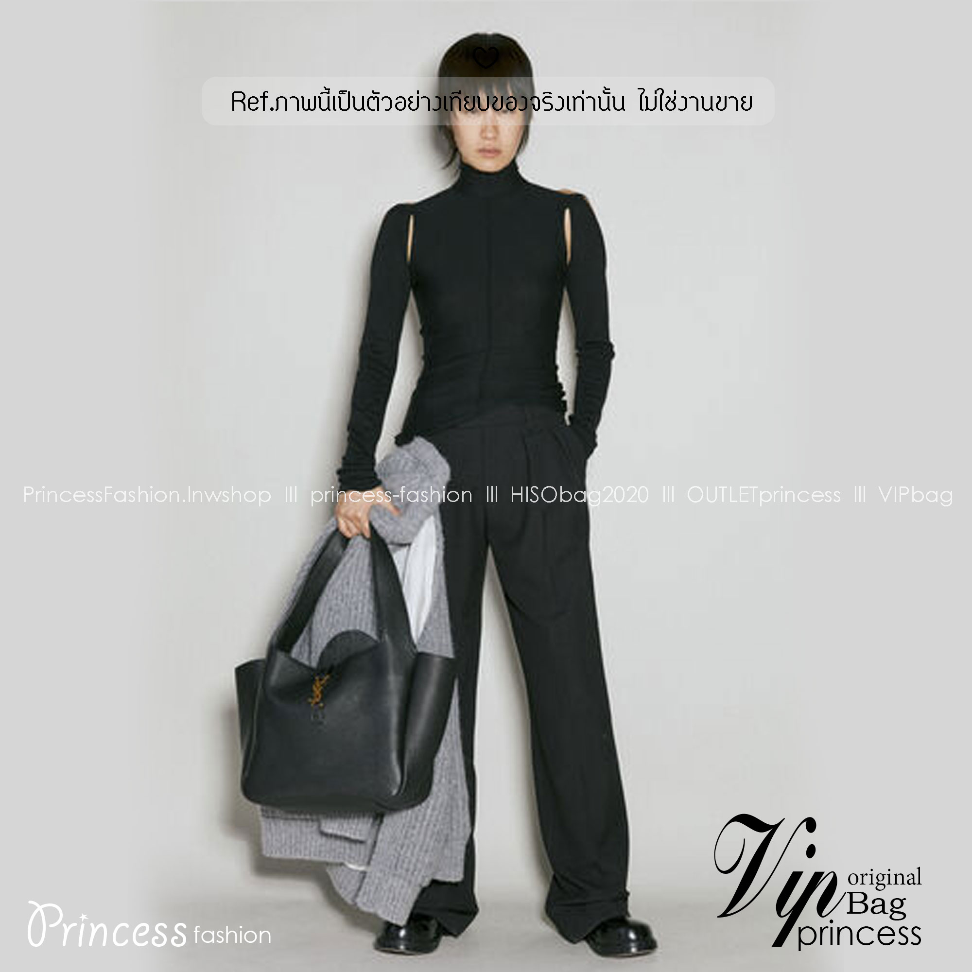 YSL Le 5 À 7 Bea Leather Tote Bag กระเป๋าทรงโท้ทงานหนังเต็มใบ สวยเด่นเป็นเอกลักษณ์มาก ดีไซน์เรียบแต่มากมีอยู่จริง สวยดูแพง ที่ไม่มีตอนนี้คือพลาด