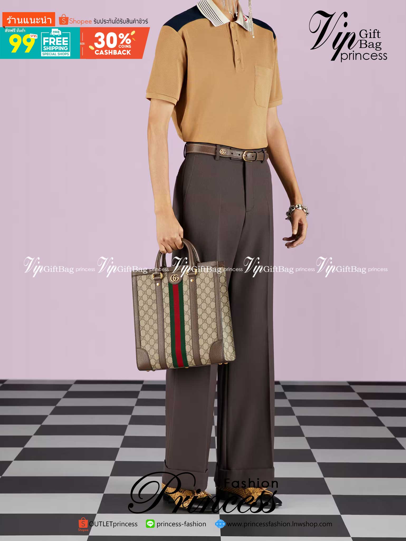 GUCCI Ophidia medium tote bag / GUCCI Tote Bag กระเป๋าทรงโท้ท รูปทรงสวย ที่จับโค้งมนสามารถถือหรือสะพายครอสบอดี้ได้ ภายในโล่งกว้าง จุของได้เยอะ พร้อมสายสะพายข้าง ถอด-ปรับระดับได้ ใช้ได้ทั้งชายหญิง