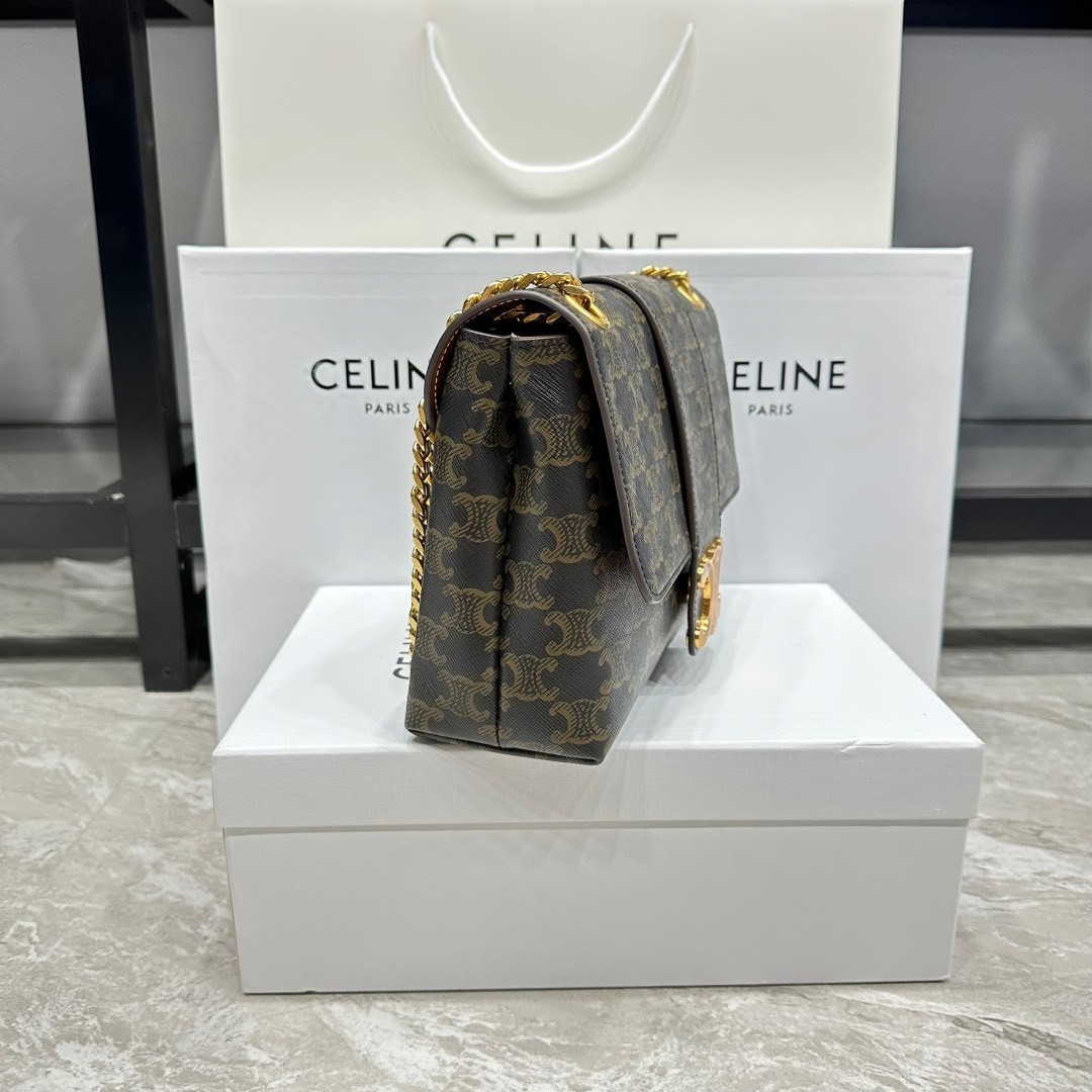 CELINE MEDIUM VICTOIRE BAG IN TRIOMPHE CANVAS 3 สี พร้อมส่ง เกรดออริจินอล สลับแท้ ใช้งานต่างประเทศได้ งานสวยตามรูป ภาพถ่ายจากงานขายจริง