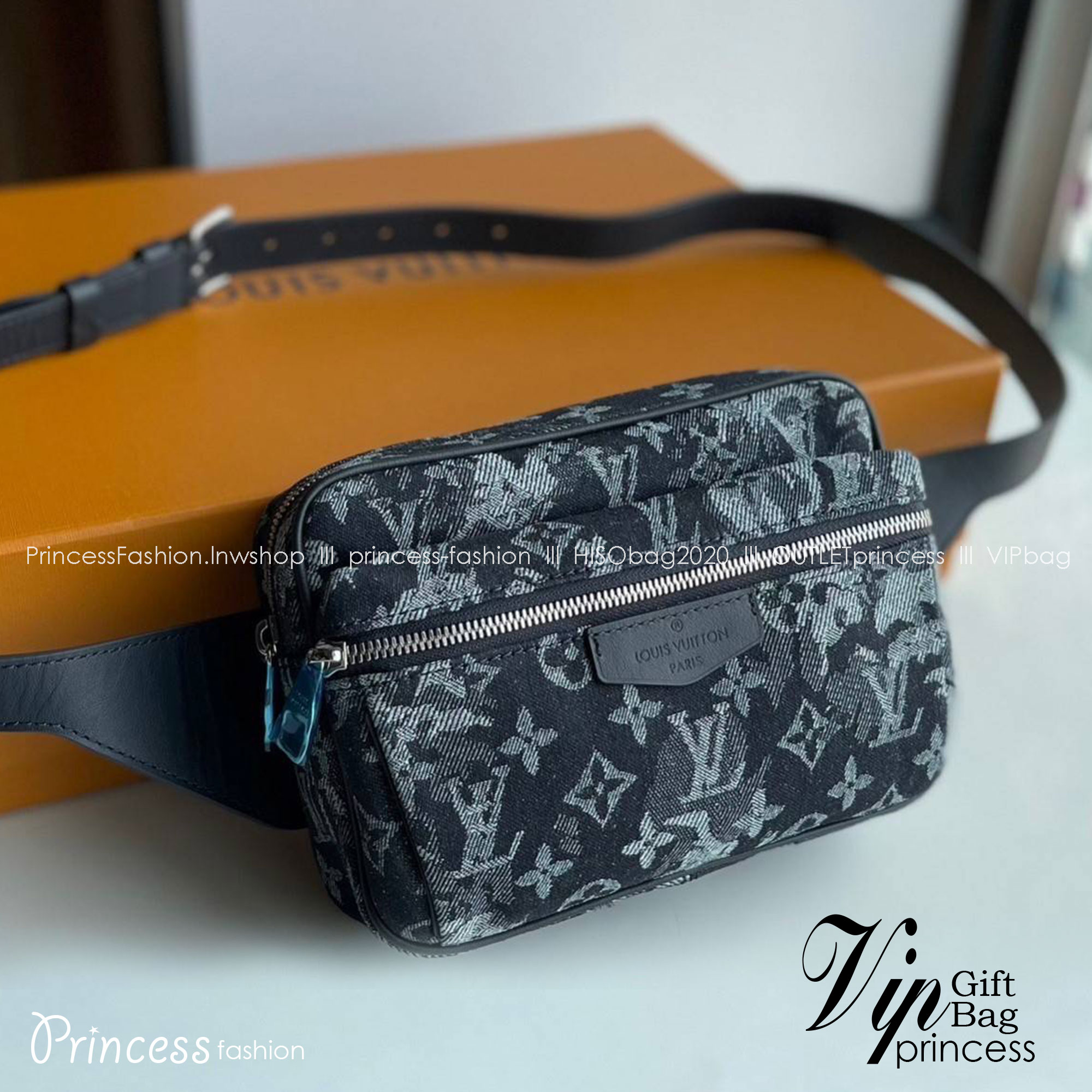 LV Outdoor Bumbag Denim Monogram Waist Bag / LV Belt Bag เกรดเทพออริจินอล 1:1 ใช้งานต่างประเทศได้ พร้อมส่งที่ไทย