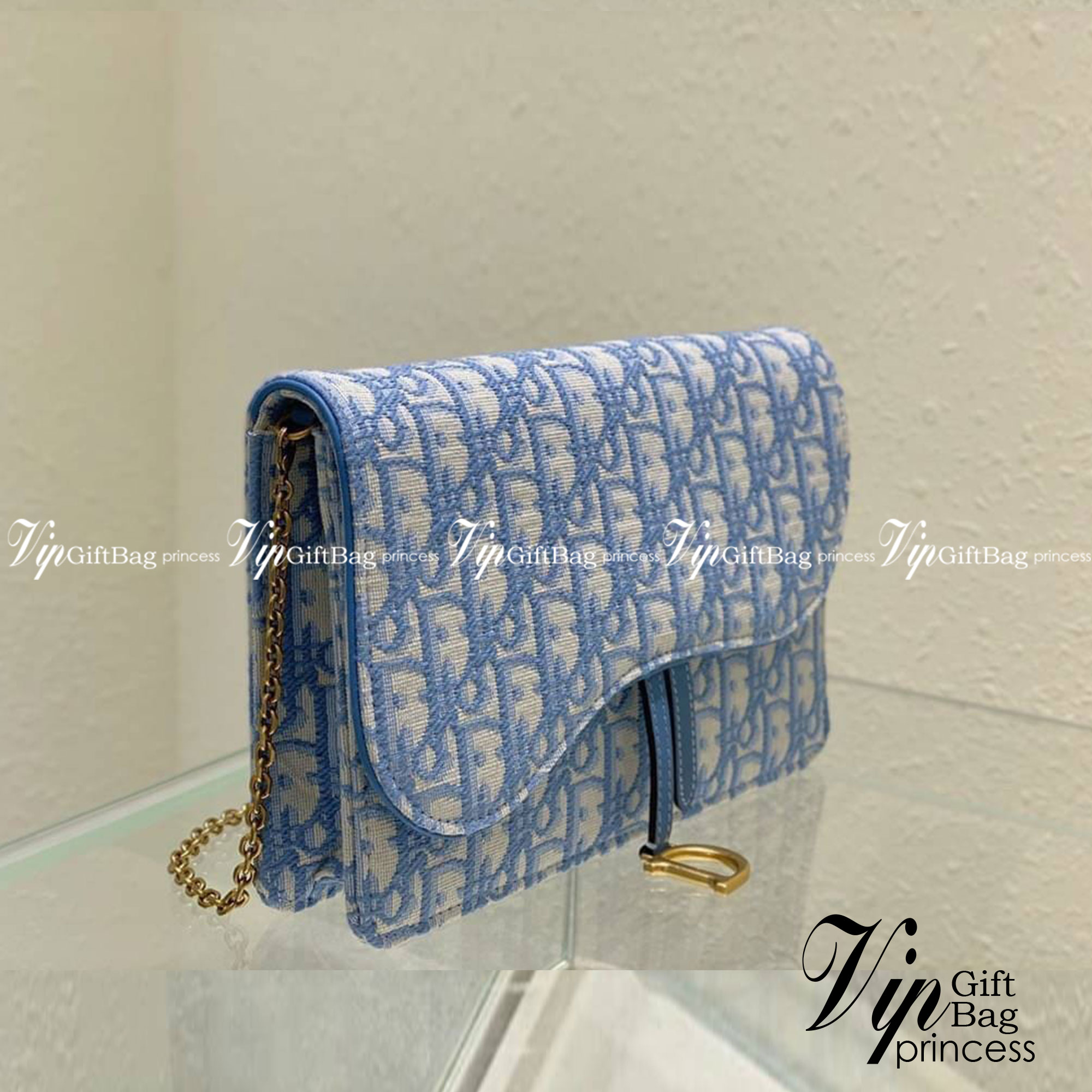 Dior Saddle Pouch Blue Oblique Jacquard / Dior oblique Saddle pouch เกรดใช้งานสลับของจริง ออริจินอล ภาพสินค้าถ่ายจากงานขายจริง ใช้งานต่างประเทศได้