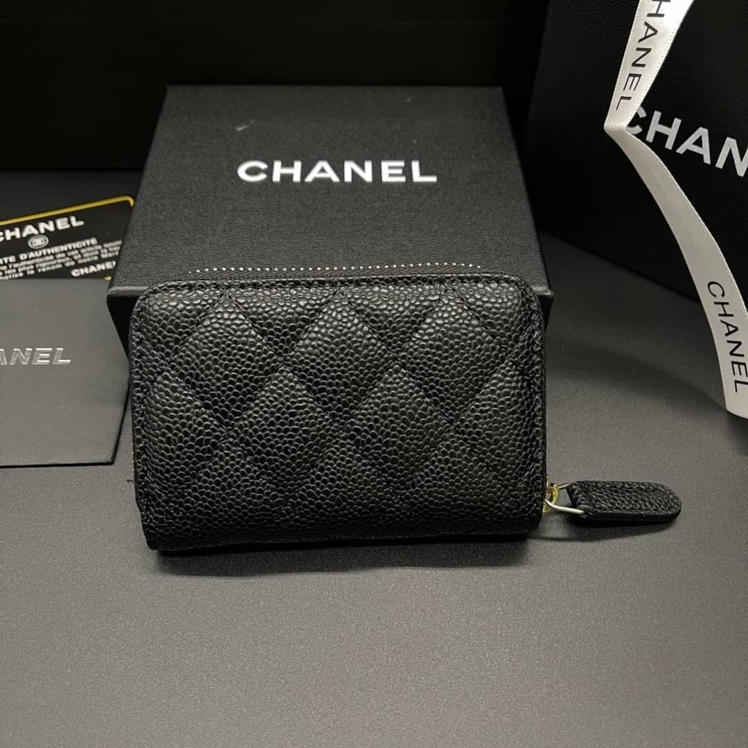 Chanel Wallet / Chanel Card Holder Zippy / Chanel Zippy Coin กระเป๋าสตางค์ชาแนลใบสั้น กระเป๋าใส่บัตร ใส่เหรียญ ภายในตามรูป เกรดออริจินอล ภาพถ่ายจากงานขายจริง ใช้งานต่างประเทศได้