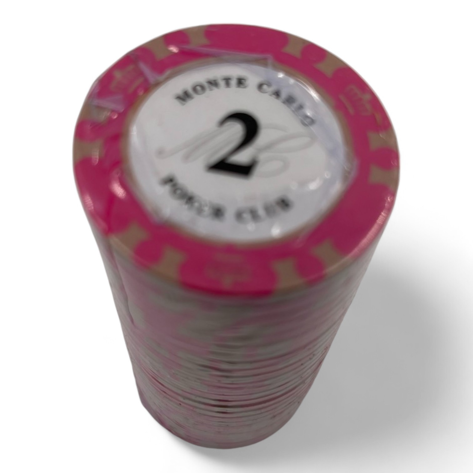 ชิปโป๊กเกอร์เกรดพรีเมี่ยมน้ำหนัก 14g.MONTE CARLO แถวละ 25เหรียญ(แยกขาย)