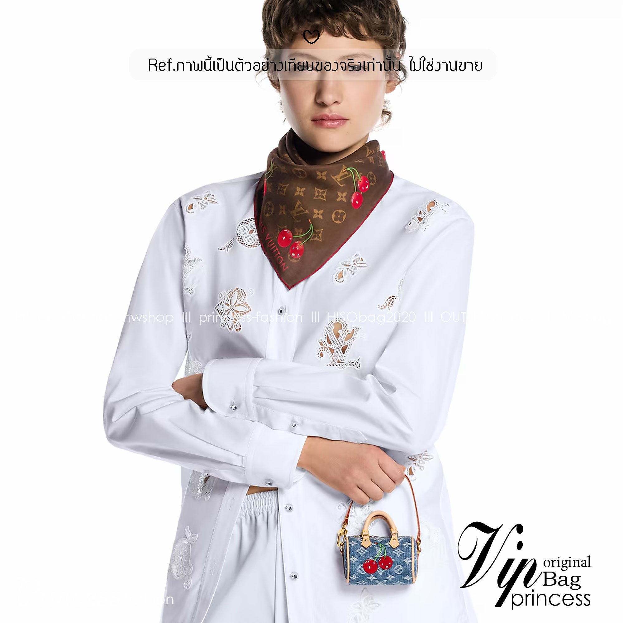 LV x TM Micro Speedy Denim Cerise Bag Charm Monogram cherry denim กระเป๋าถือทรงหมอนใบจิ๋วน่ารักปุ๊กปิ๊ก ให้ลุคคุณหนูลูกคุณน่ารักเวอร์lะกดทุกสายตาโดดเด่นมีชีวิตชีวา ด้วยเดนิมวินเทจปักลายเชอร์รี่สีสันสดใสสะดุดตาสะท้อนสไตล์ไอคอนิก