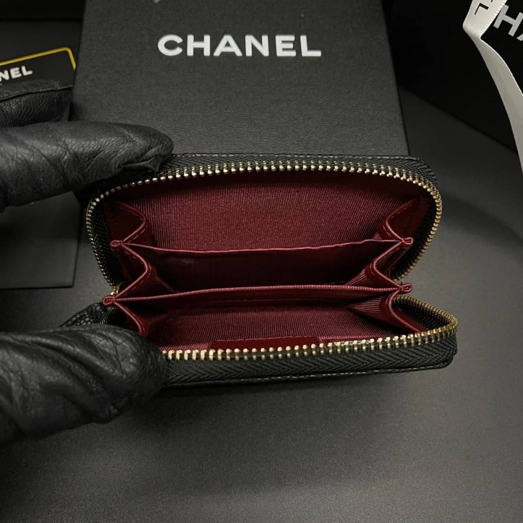 Chanel Wallet / Chanel Card Holder Zippy / Chanel Zippy Coin กระเป๋าสตางค์ชาแนลใบสั้น กระเป๋าใส่บัตร ใส่เหรียญ ภายในตามรูป เกรดออริจินอล ภาพถ่ายจากงานขายจริง ใช้งานต่างประเทศได้