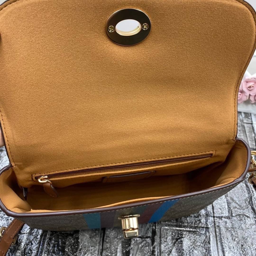 COACH MARLIE TOP HANDLE SATCHEL IN SIGNATURE CANVAS WITH STRIPE (COACH C5644)