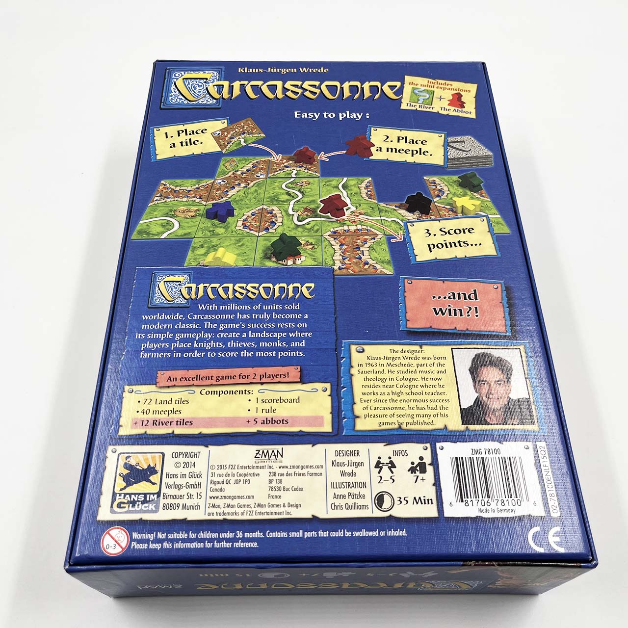 บอร์ดเกม Carcassone Z-Man(คาร์คาซอน แซดแมน) ตัวเสริมครบชุดพร้อมเล่น ตัวเกมภาษาอังกฤษและคู่มือภาษาอังกฤษ