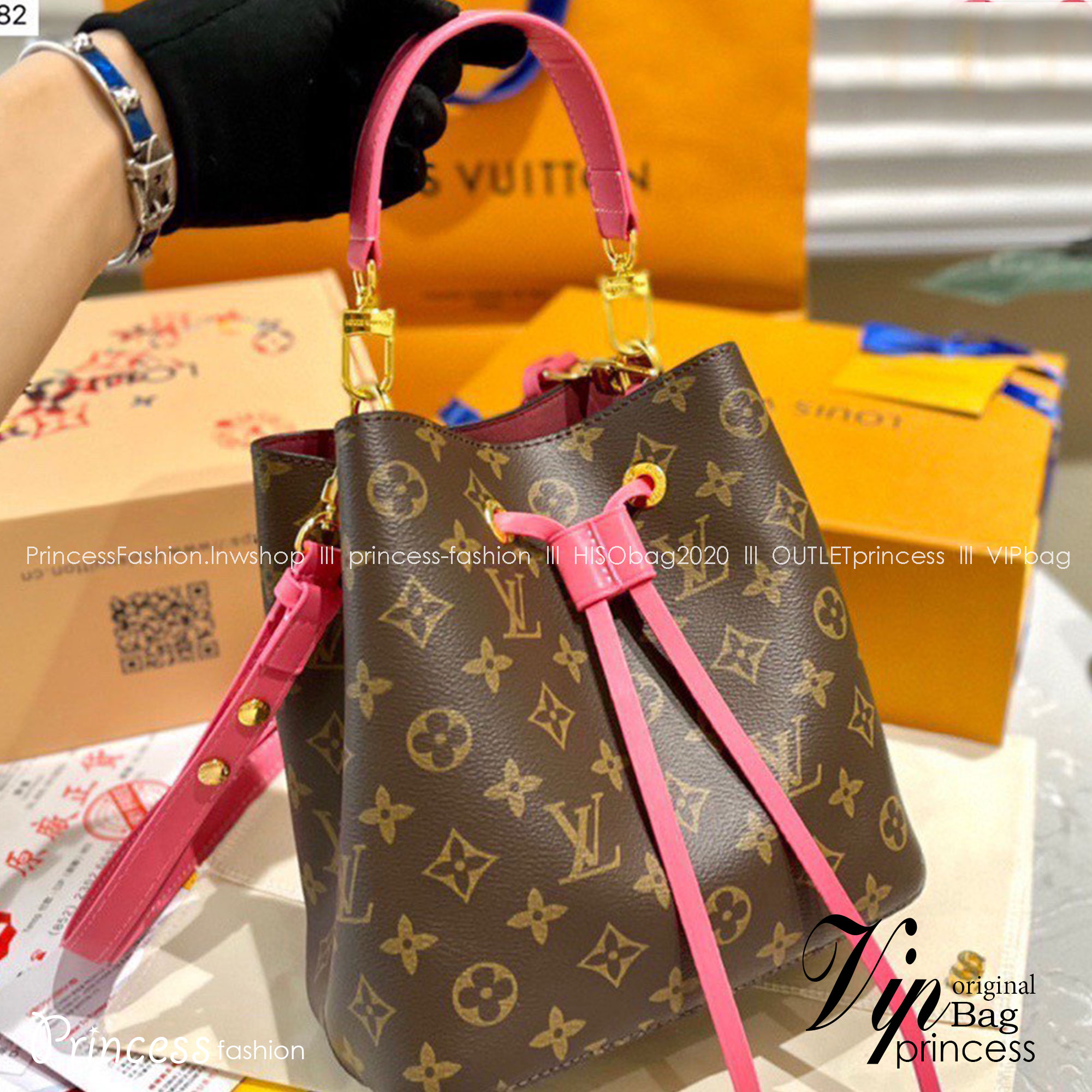 LV Neonoe Monogram Canvas Luxury Leather Handbag / LV Bucket Bag 9" พร้อมส่ง 3 สี กระเป๋าสะพายทรงบัคเก็ตโดดเด่นและเป็นเอกลักษณ์ด้วยการตกแต่งลายพิมพ์เฉพาะ อีกหนึ่งรุ่นท็อปฮิต ที่ไม่มีไม่ได้จริงๆ