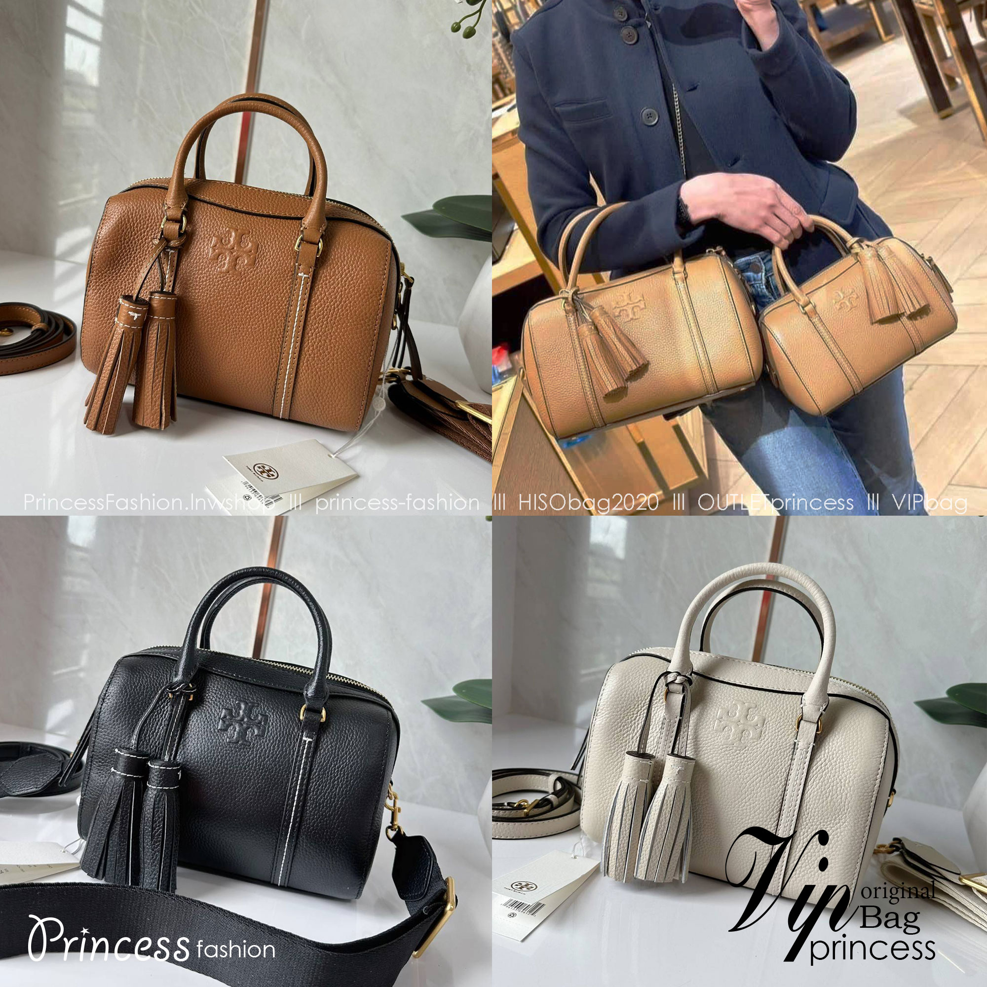 Tory Burch Thea Mini Web Satchel Crossbody Bag / Tory keepall พร้อมส่ง กระเป๋าสะพายทรงหมอนขนาดกลางกำลังน่ารัก เกรดท็อปออริจินอล