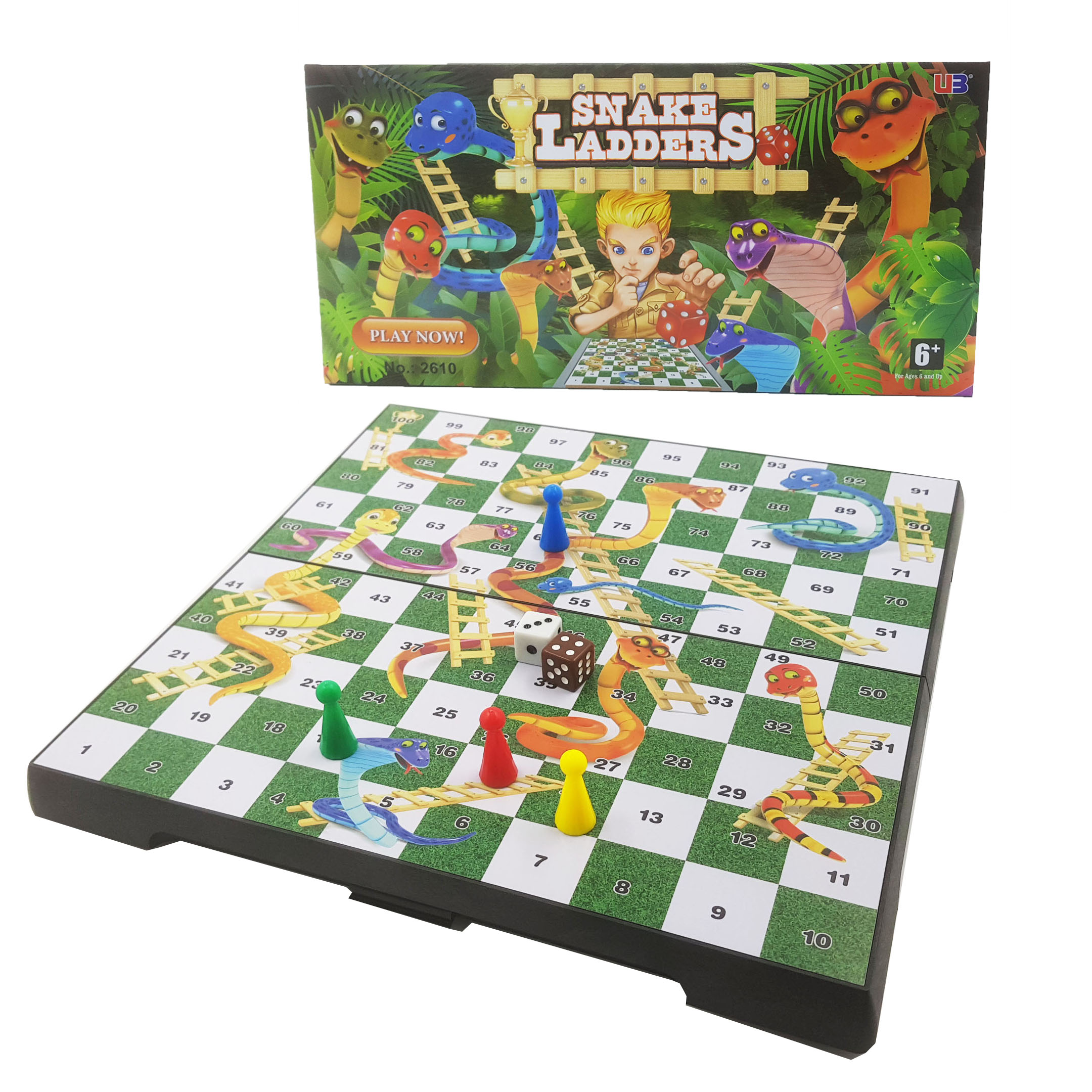 เกมบันไดงูแม่เหล็กแบรนด์ UB No.2610 (Snake ladder) เกมงูตกบันได