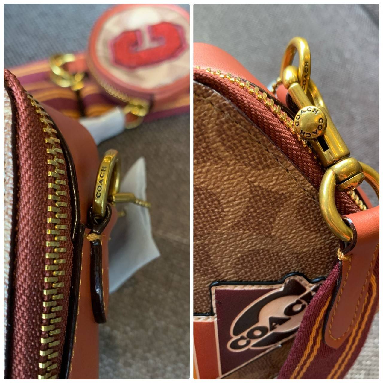 COACH CHARTER SLIM CROSSBODY IN SIGNATURE CANVAS WITH PATCHES ((C6744)) 📌พร้อมส่งที่ไทย สวยก่อนใครไปเลยยค่าา! 🌈จัดส่งพร้อมกระเป๋าพวงกุญแจแบรนด์แบบมีซิปอีกหนึ่งใบ กระเป๋าสะพายแบบครอสบอดี้ร์ หนังแท้สวย