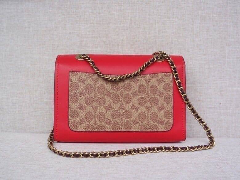 Coach Parker In Signature Canvas With Tea Rose