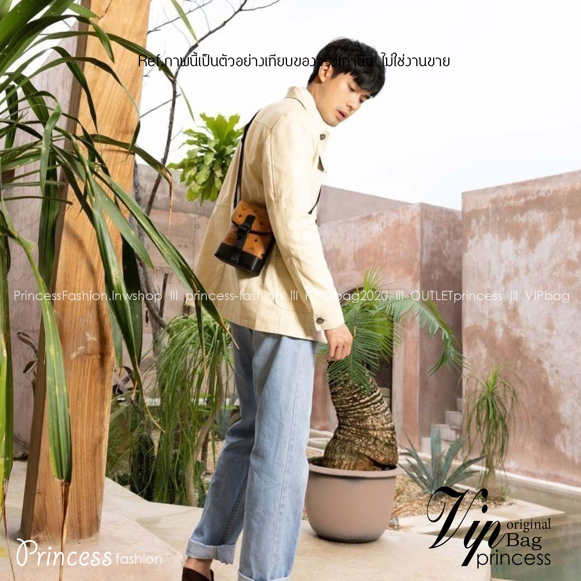 M.C.M Small Aren N/S Crossbody in Visetos Cognac คอลใหม่เอาใจหนุ่มๆ สั่งก่อนหล่อก่อนน้าา!! กับกระเป๋าสะพายข้างสุดชิค ที่ดูดีมีเสน่ห์มากๆ เห็นแล้วก็ต้องหลงแน่นอน