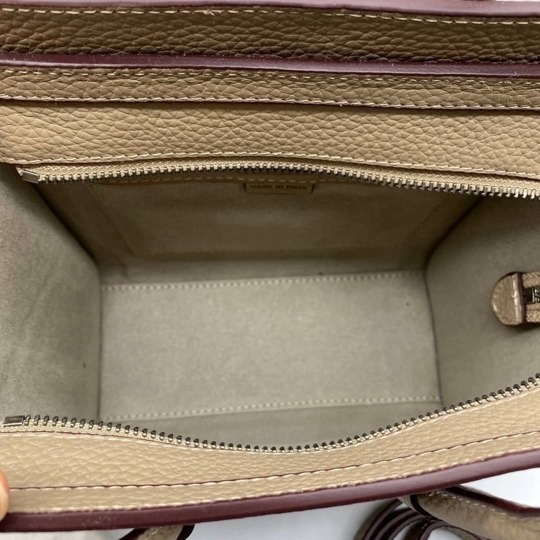 ORI หนังแท้ | Celine Luggage Tote Nano Bag20cm กระเป๋าสะพายทรงโท้ท ดีไซน์เป็นเอกลักษณ์ เรียบหรูดูแพง