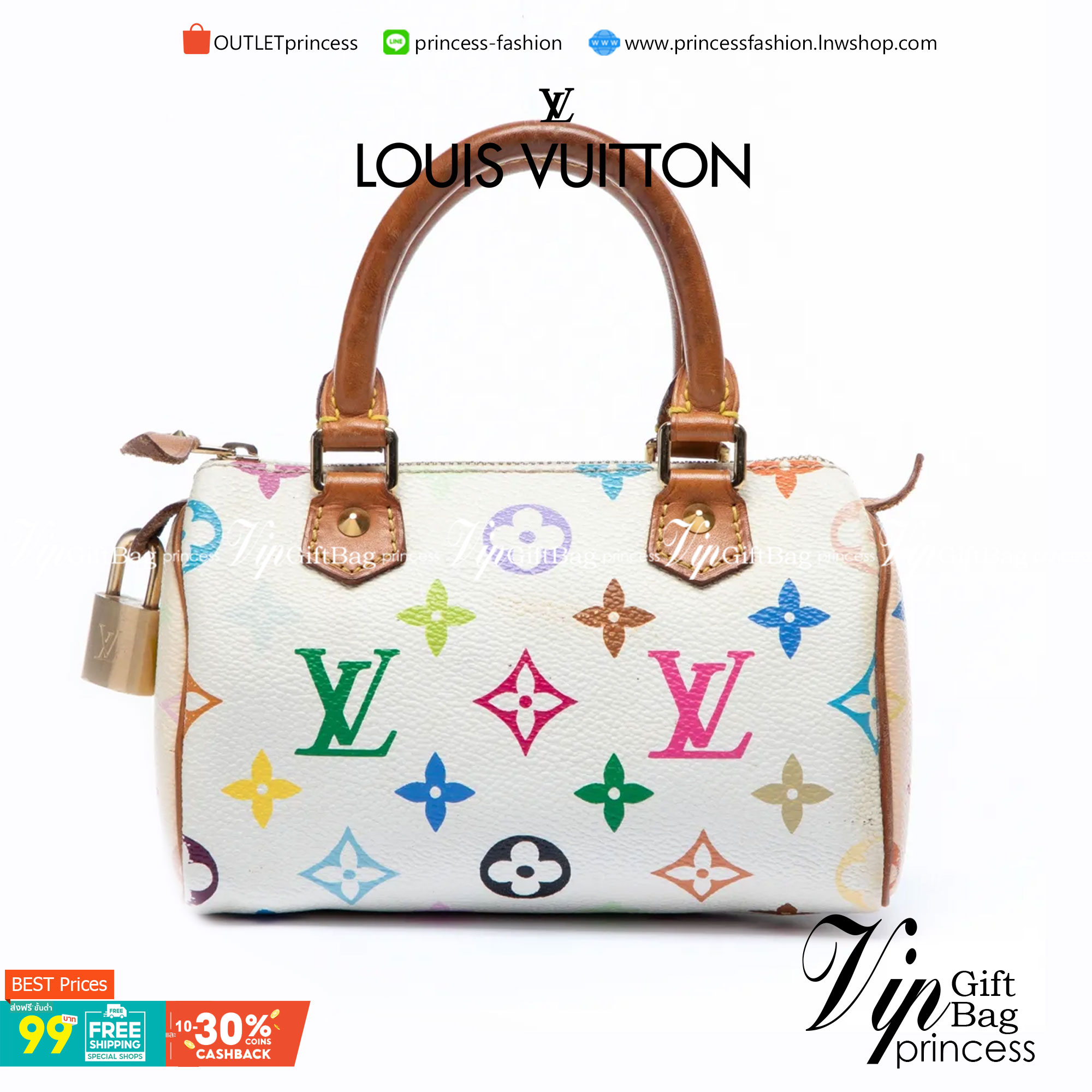 VIP 】LOUIS VUITTON Monogram Multicolor Mini Speedy พร้อมส่งความน่ารักค่ะ! กระเป๋าทรงหมอนไซด์มินิ หนังแกะแท้นิ่มสวยงามค่ะ เปิดปิดกระเป๋าแบบซิป ภายในสามารถใส่มือถือได้ กระเป๋าเงินใบกลางได้ พาสปอร์ตได้ค่ะ