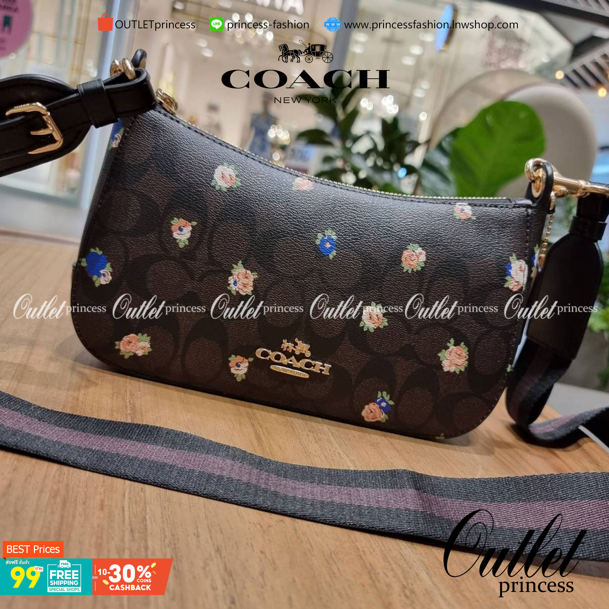 COACH C7264 C6823 C6817 JES BAGUETTE IN SIGNATURE CANVAS คอลเลคชั่นใหม่ล่าสุด พร้อมเสิร์ฟความสวยถึงบ้านเช่นเคย!! กระเป๋าสะพายทรงบาแกตต์ ดีไซน์ย้อนยุค ที่แอบแฝงความเรียบหรูดูแพงอยู่ในตัว โดดเด่นด้วยสายสะพายเส้นใหญ่ โทนสีคอนทราส ทำให้ไอเท็มนี้ดูมีลูกเล่นมาก
