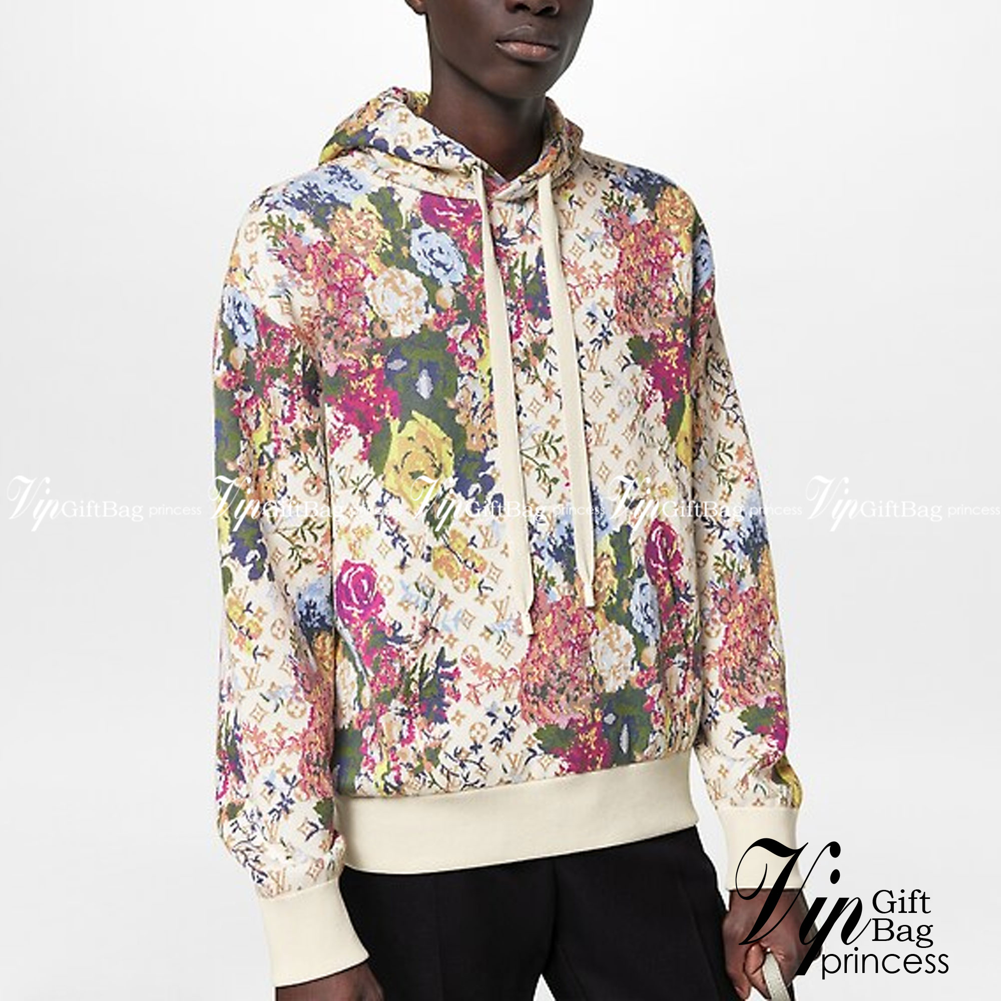 LV Flower Hoodie / LOUIS VUITTON Hoodie Flower เกรดออริจินอล มีป้ายแท็กที่คอเสื้อ ใส่ได้ทั้งผู้หญิงผู้ชาย พร้อมส่งที่ไทย ภาพสินค้าถ่ายจากงานขายจริง ใช้งานต่างประเทศได้