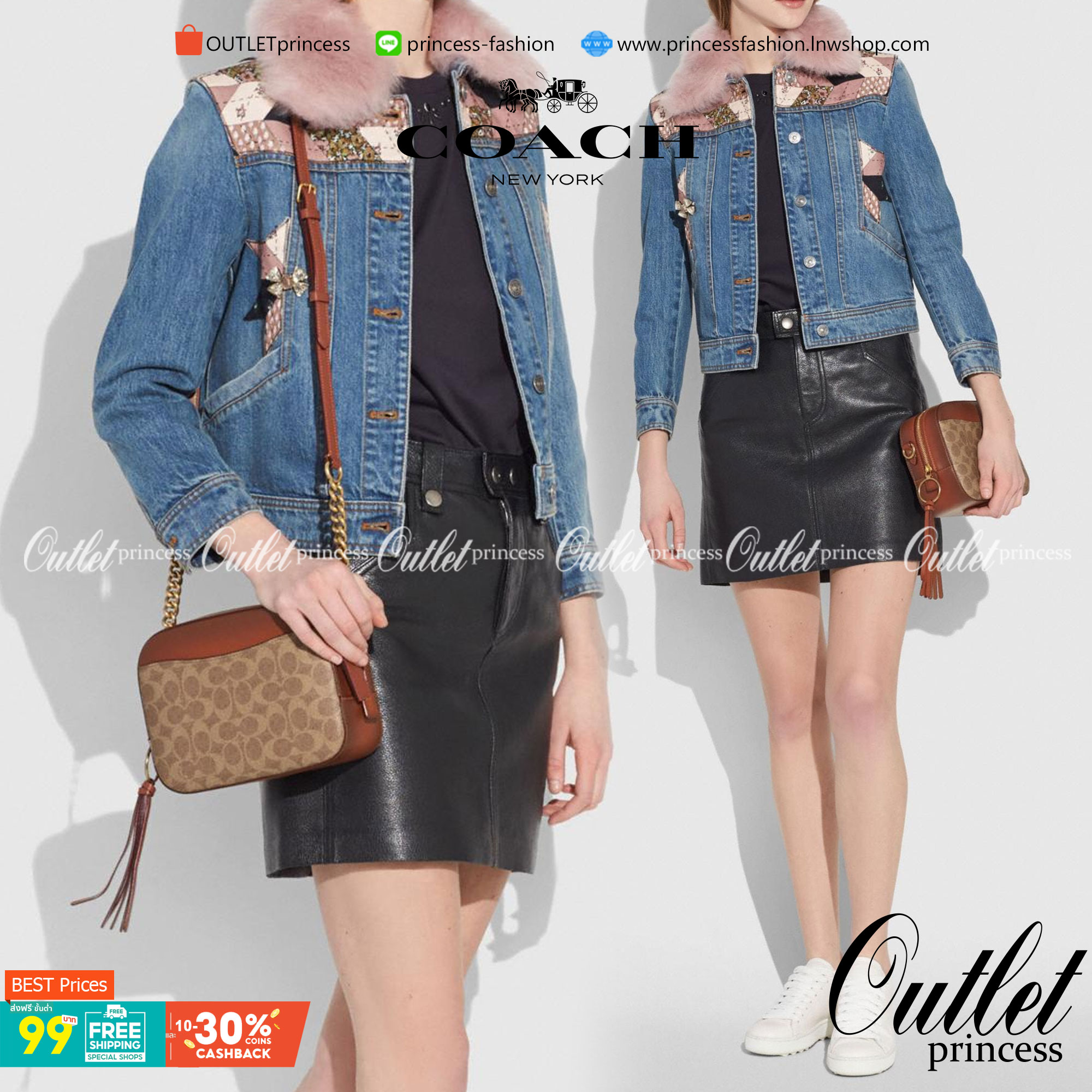 COACH SIGNATURE CROSSBODY BOX BAG ((F31208)) 🔺สินค้าขายดี กระเป๋าสะพายวัสดุหนังแท้ จาก coach factory outlet หนังนิ่ม ทรงสวย ตัวกระเป๋าลายแบรนด์ ตัดขอบหนังเรียบได้สวยงามค่ะ ด้านหน้า-หลัง มีช่องสำหรับใส่ของ เปิดปิดกระเป๋าแบบซิป ที่จับเป็นพวงหนังอะไห