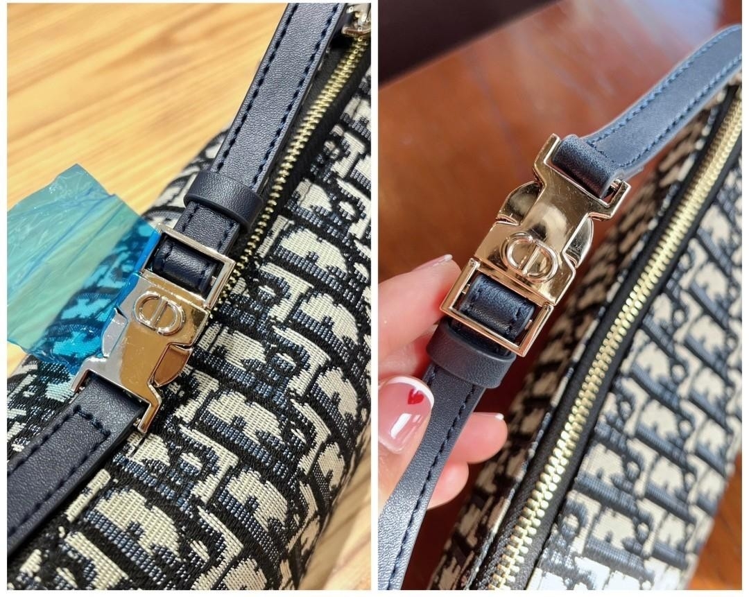 Medium DiorTravel Nomad Pouch Blue Dior Oblique Jacquard / DIOR AMBER MEDIUM BUCKET BAG กระเป๋าถือทรงพอช หรูหรามีสไตส์เป็นเอกลักษณ์