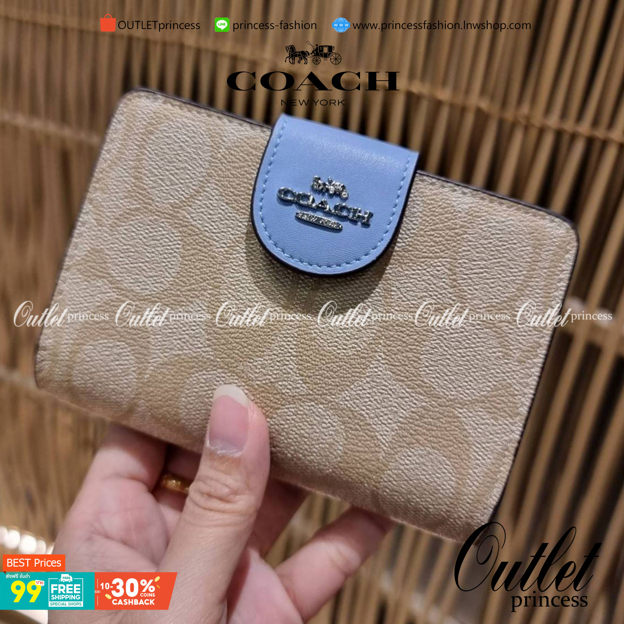 COACH C0082 MEDIUM CORNER ZIP WALLET IN SIGNATURE CANVAS ดีไซน์ใหม่ล่าสุด!! กระเป๋าสตางค์ใบกลาง 👛 ขนาดกำลังเหมาะมือ วัสดุหนังแคนวาสเคลือบลาย ดูแลรักษาง่าย มีช่องใส่บัตรและธนบัตรครบ และช่องซิปแยกไว้ใส่เหรียญ ครบเซ็ทแบบนี้เหมาะส่งต่อเป็นของขวัญที่สุ