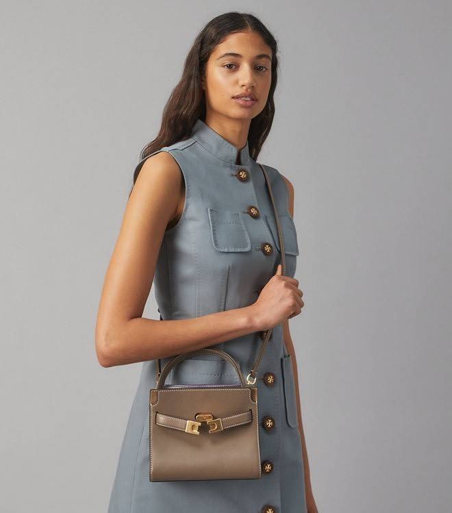 ของแท้ 💯% TORY BURCH LEE RADZIWILL PETITE DOUBLE BAG (CLAM SHELL)