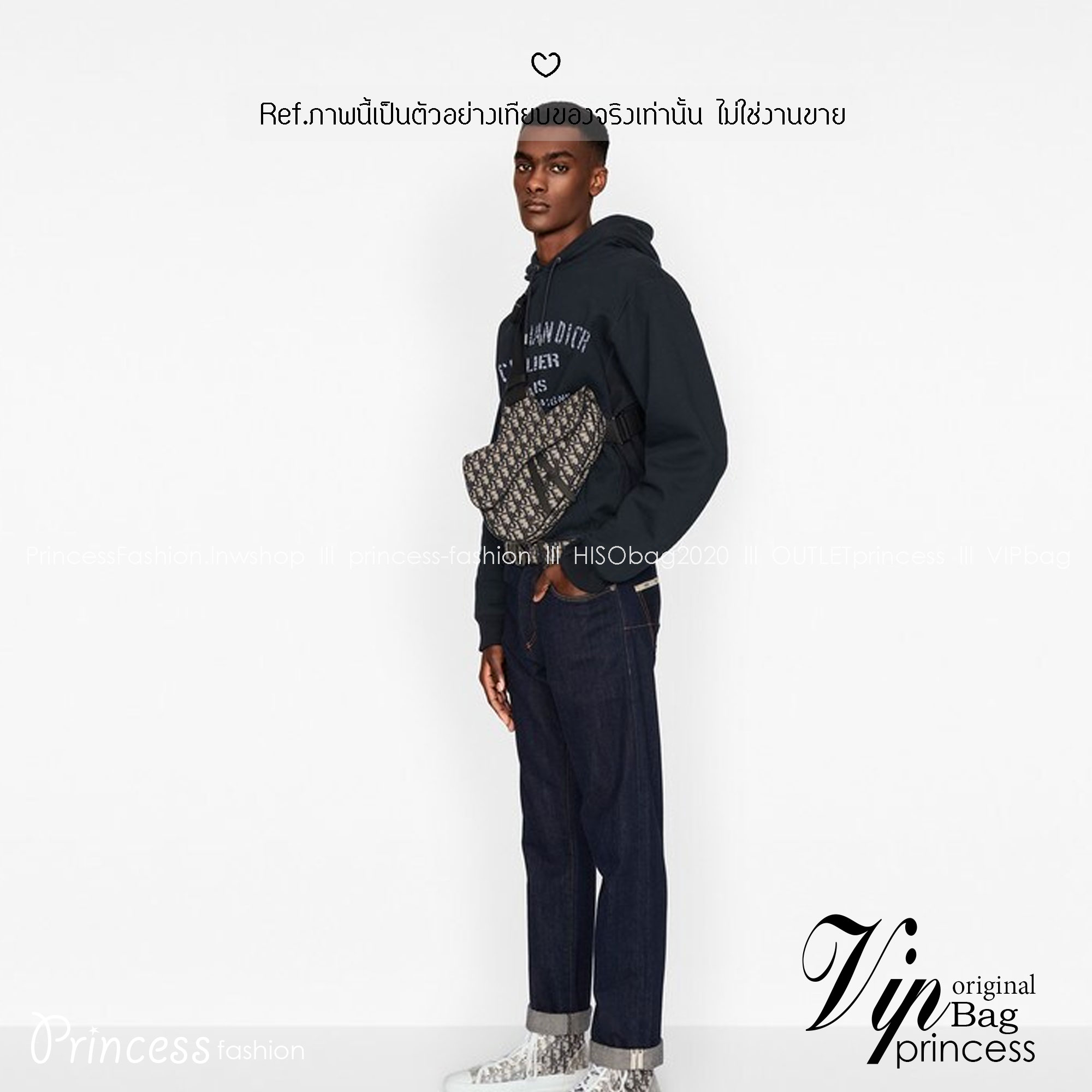 DIOR Saddle bag Oblique jacquard fabric in beige and black กระเป๋าคาดอกดิออร์ รุ่นยอดนิยมที่หนุ่มๆ ใช้งานได้แบบคุ้มๆ ดีไซส์สวยคมเรียบหรูตามแบบฉบับแบรนด์