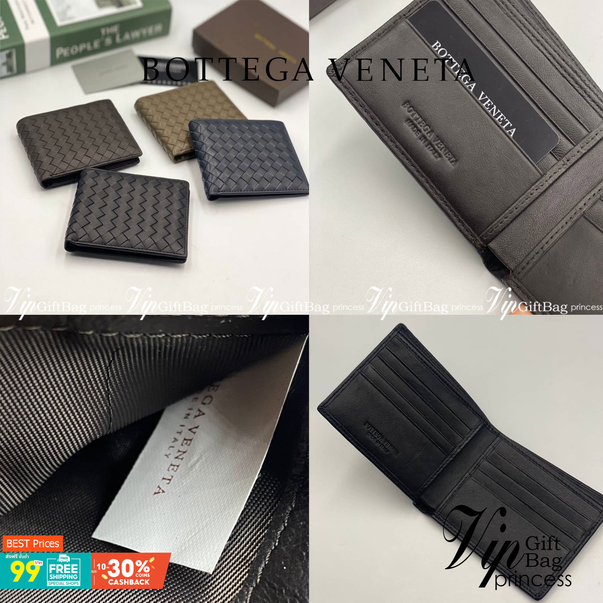 VIP 】หนังแท้ BOTTEGA VENETA WALLET กระเป๋าสตางค์ใบสั้นคุณผู้ชาย รุ่นตามหา มาเท่าไหร่ไม่เคยพอเลยค่า เป็นรุ่นคลาสสิกที่หยิบมาใช้งานได้บ่อยที่สุด งานหนังลูกวัวแท้ทั้งใบสวยมากนะคะ ใช้ทนทานได้นานเลยค่ะ ภาพสินค้าถ่ายจากงานขายจริง พร้อมส่งที่ไทยราคาสุดคุ้มห้ามพล