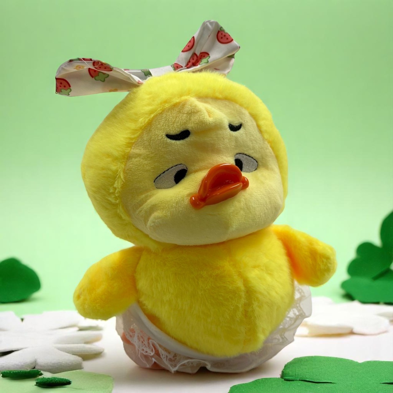 ตุ๊กตาเป็ดหน้านอยสีเหลือง ขนาดสูง24ซม.
