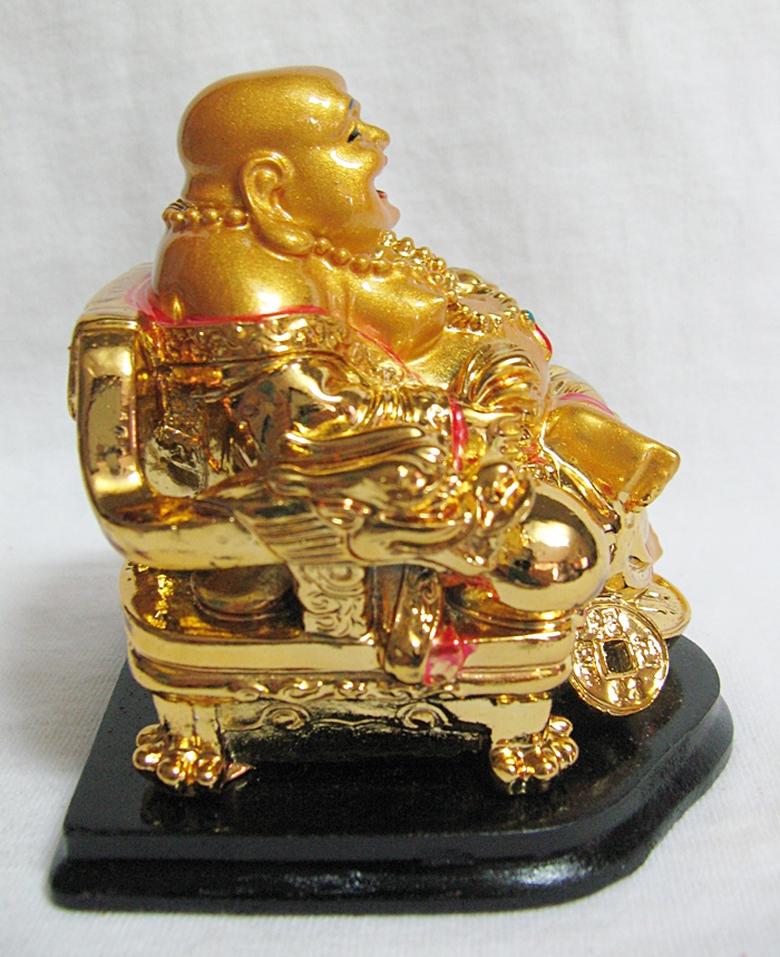 สินค้าหมดค่ะ พระบูชาพระสังกัจจายน์ พระแห่งโชคลาภ องค์สีทองนั่งเก้าอี้ แก้ชงปี2561ค่ะ