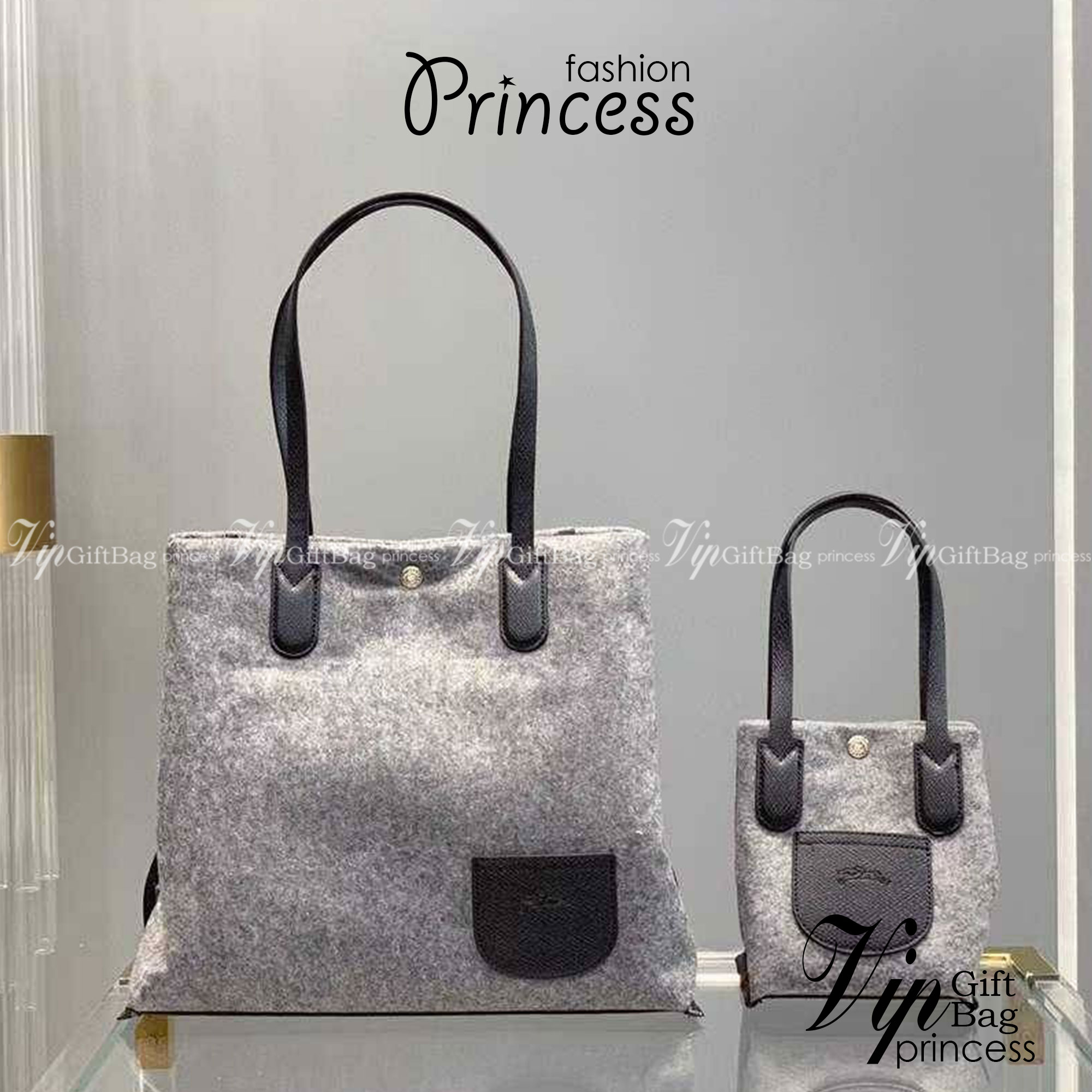 LONGCHAMP ROSEAU ESSENTIAL Shopping bag กระเป๋า Tote วัสดุผ้าขนสัตว์ ซับในผ้าฝ้ายที่จับด้านบนหนังวัว กระเป๋าสะพายใบนี้มีขนาดพอเหมาะ ดีไซน์หรูหรานี้สามารถสะพายไหล่หรือถือในมือก็ได้ นุ่มและน้ำหนักเบา