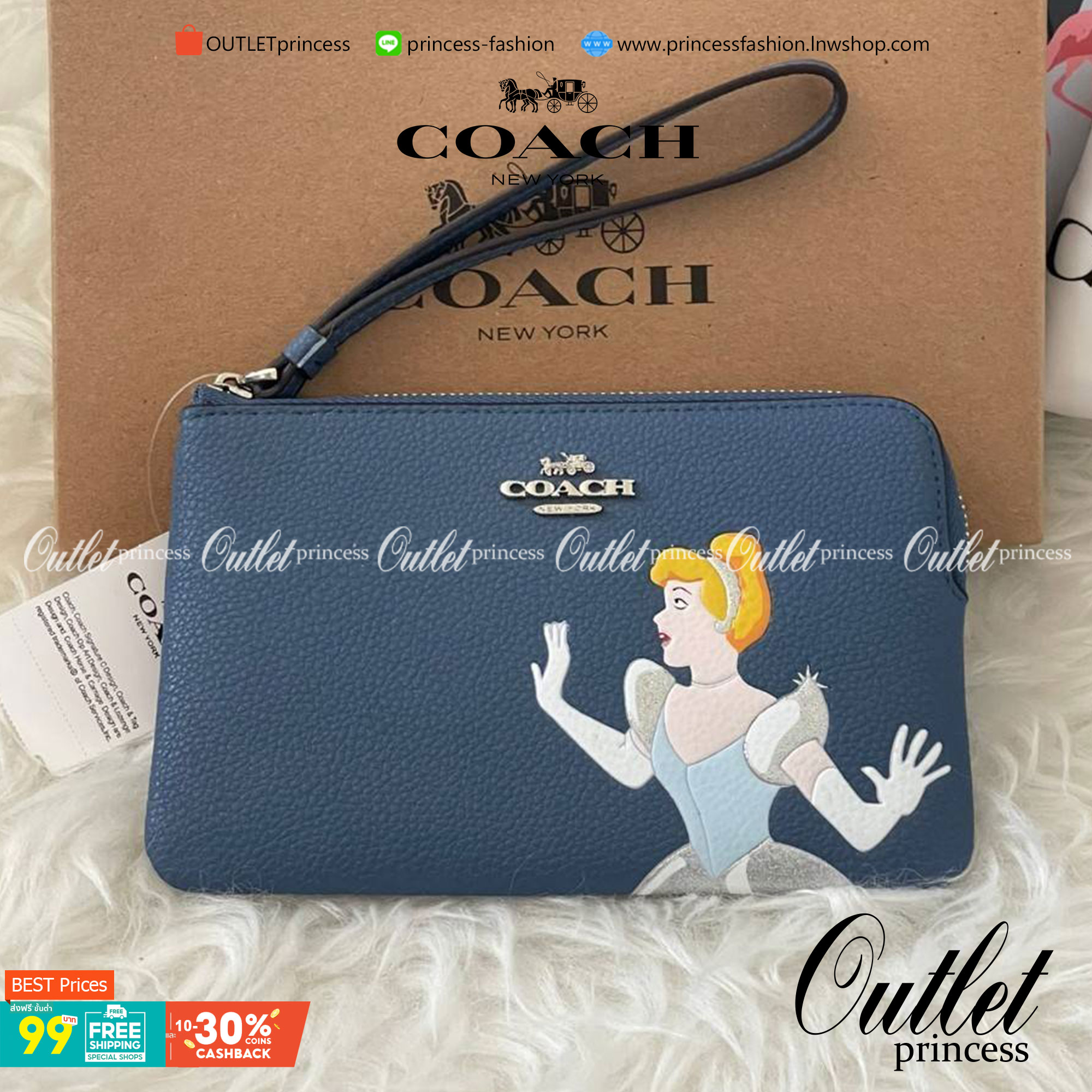 Coach & Disney Corner Zip Wristlet เปิดตัวคอลเลคชั่นเมื่อความดาร์กและโรแมนติกโคจรมาพบกัน เมื่อแบรนด์เครื่องหนังสัญชาติอเมริกัน Coach ร่วมมือกับ Disney สร้างสรรค์คอลเล็กชั่นพิเศษที่ได้รับแรงบันดาลใจมาจากเทพนิยายอเมริกันโกธิกของนิวยอร์ค ถ่ายทอดผ่านเหล่าตัวล