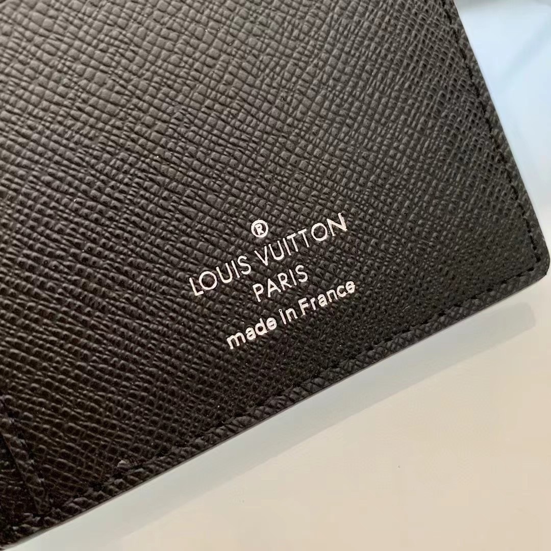 LV Brazza wallet Damier Graphite Canvas Black กระเป๋าสตางค์ใบยาว หนังแท้ เกรดท็อปออริ เกรดดีสุด 1:1 ใช้งานต่างประเทศได้
