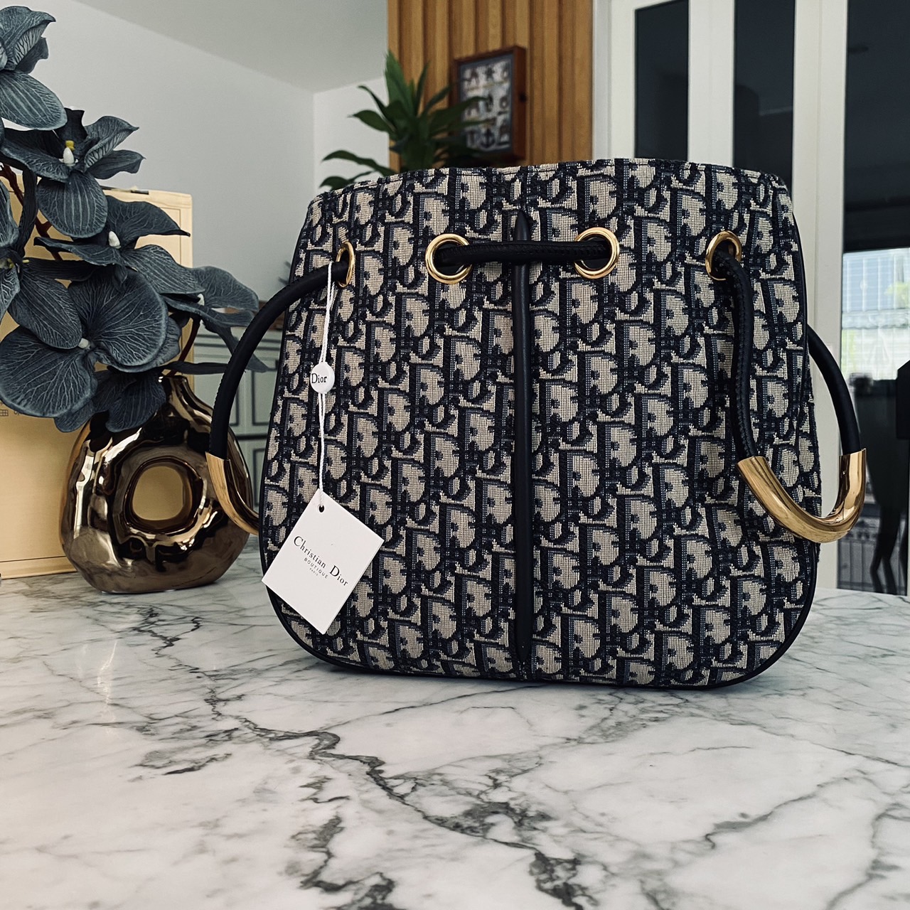 Medium Dior Nolita Bag Blue Dior Oblique Jacquard กระเป๋าสะพายทรงโท้ทรุ่นใหม่ New for Fall 2024 งานผ้าทอลายแบรนด์อย่างปราณีต สวยหรูเป็นเอกลักษณ์ตามแบบฉบับแบรนด์