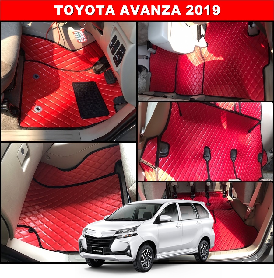 พรมปูพื้นรถยนต์ TOYOTA AVANZA 2019 ลายDIAMOND ยางปูพื้นรถEVA 12ชิ้น เต็มคัน