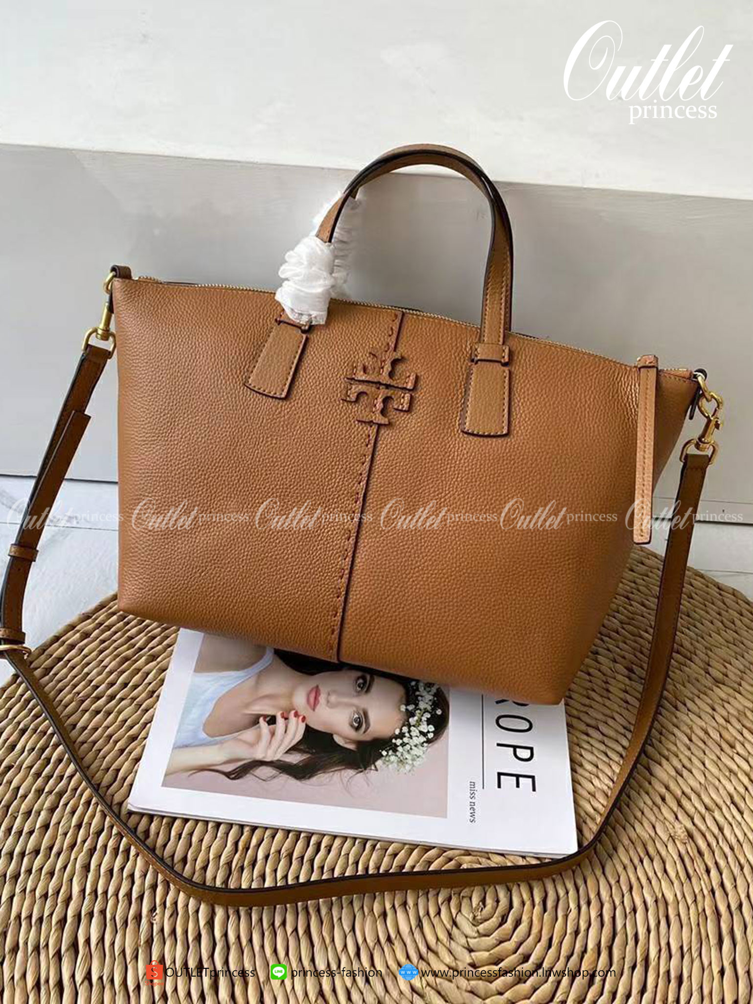 Tory Burch McGraw Top-Zip Satchel bag กระเป๋าสะพาย Crossbody ใบใหญ่ ทรงสวยสุดฮิต รุ่นใหม่ มาแรงที่สุดในตอนนี้!! วัสดุหนังแท้ สัมผัสนุ่มมือ หนังสวยสุดๆ