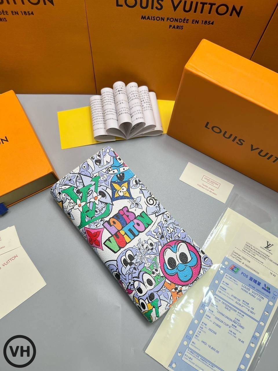 ORI หนังแท้ | LV Long Wallet / LV Short Wallet / LV Brazza Monogram Comic Wallet กระเป๋าสตางค์ใบยาว กระเป๋าสตางค์ใบสั้น กระเป๋าสตางค์ผู้ชาย