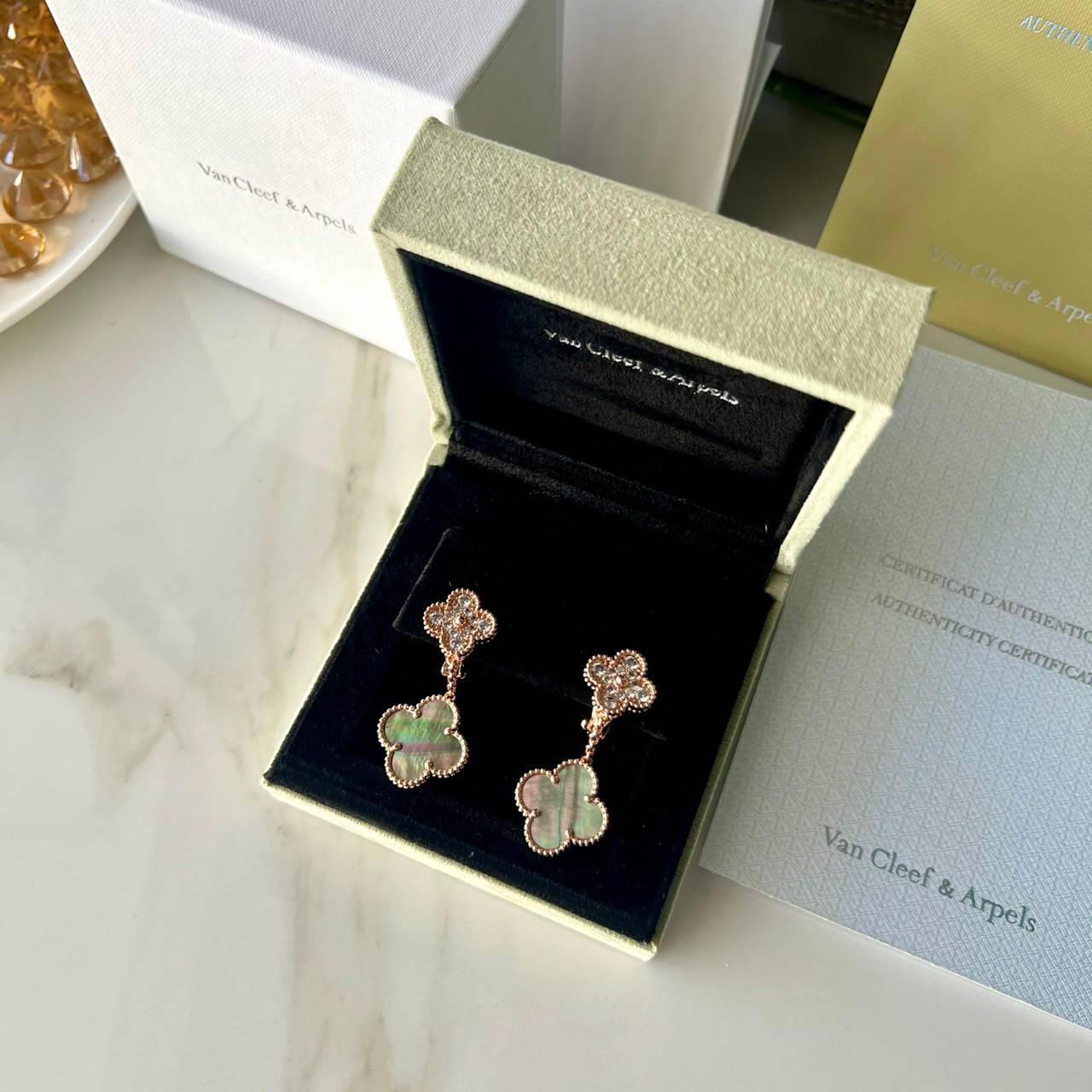 เกรดเทพ ORI | VAN CLEEF & ARPELS HOOP EARRINGS ต่างหูเงินแท้ แวนคลีฟ แอนด์ อาร์เปลส์ สวยเก๋ คุณภาพงานประกวด เอาใจสาวๆไปเลย