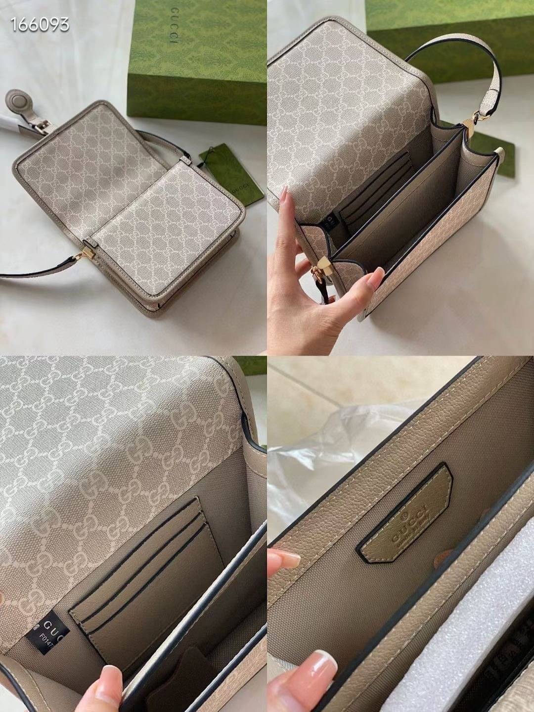 ออริจินอล Gucci Mini shoulder bag with Interlocking G กระเป๋าสะพาย อีกหนึ่งในสัญลักษณ์ที่สำคัญของแบรนด์ Interlocking G แคนวาสโมโนแกรมสวยงาม