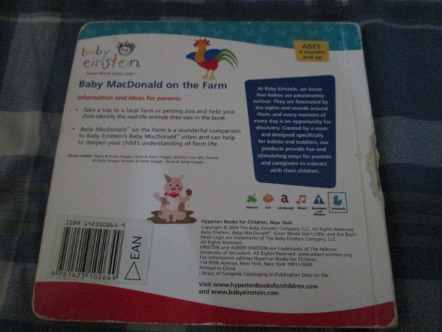 Baby Einstein: Baby MacDonald on the Farm หนังสือเสริมพัฒนาการด้านภาษาอังกฤษมือสอง